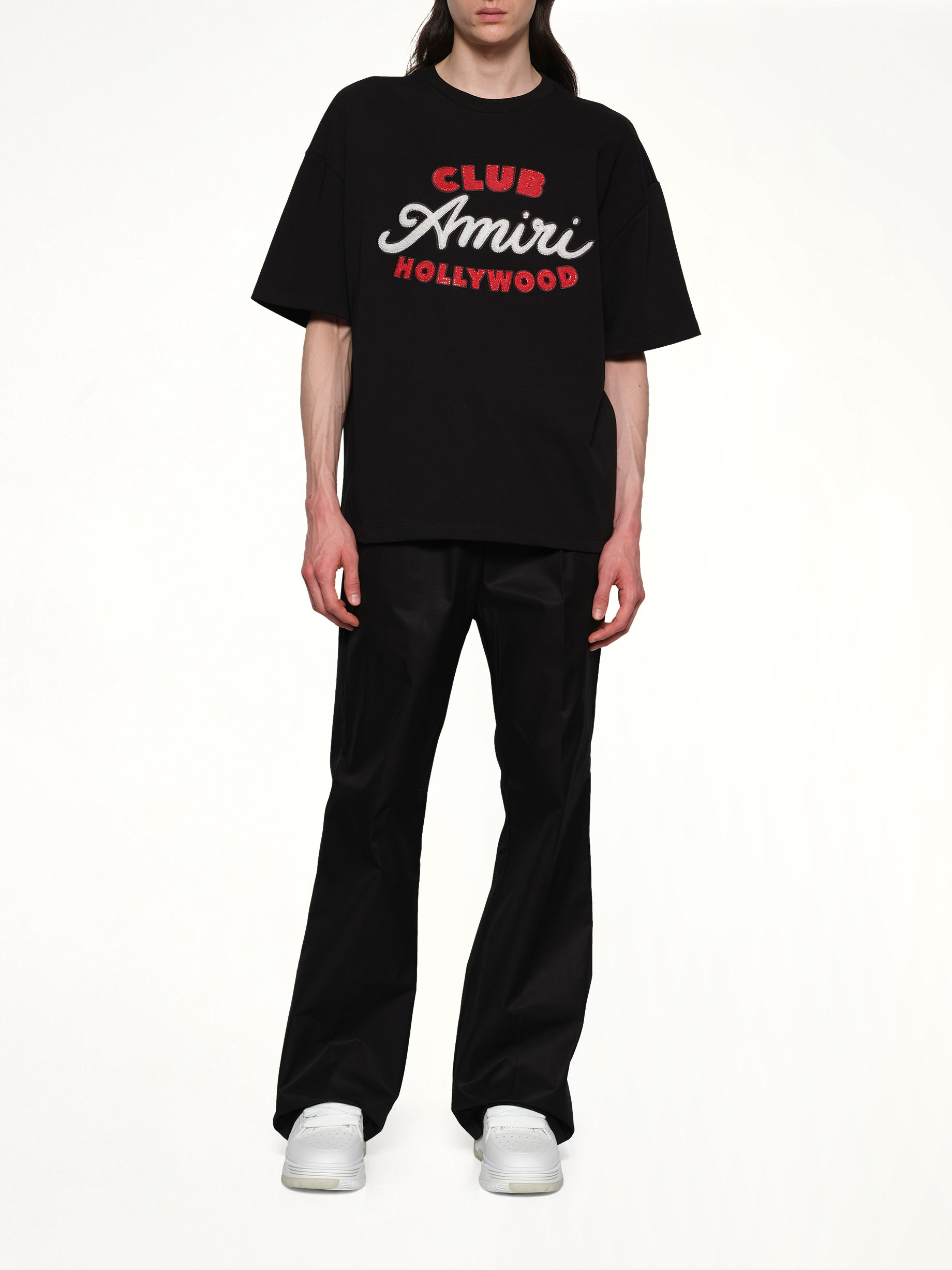 Club Amiri 黑色超大T恤