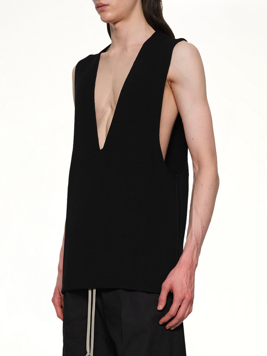 V Tank Top in Black