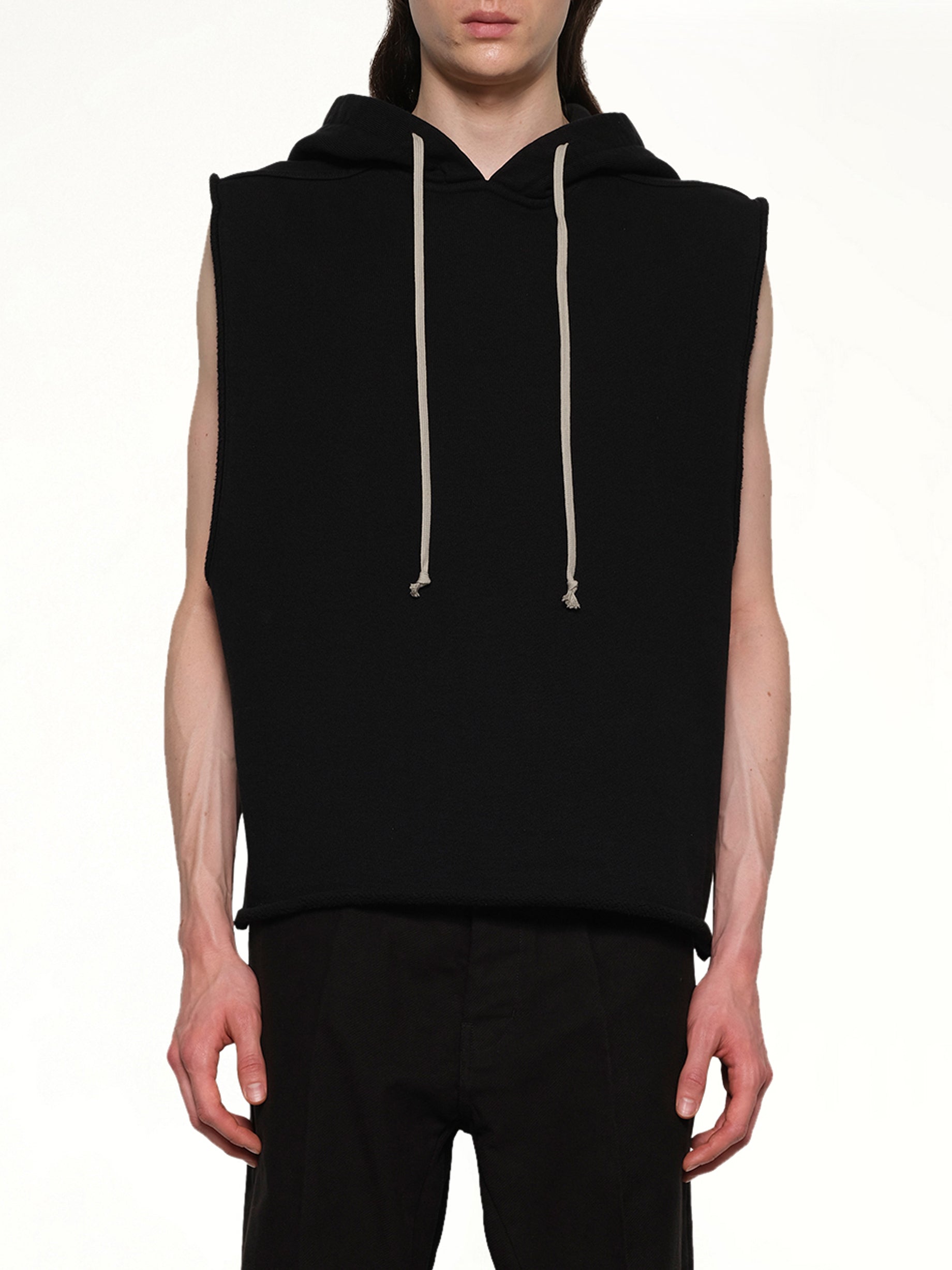Knit Hooded Tunic in Black