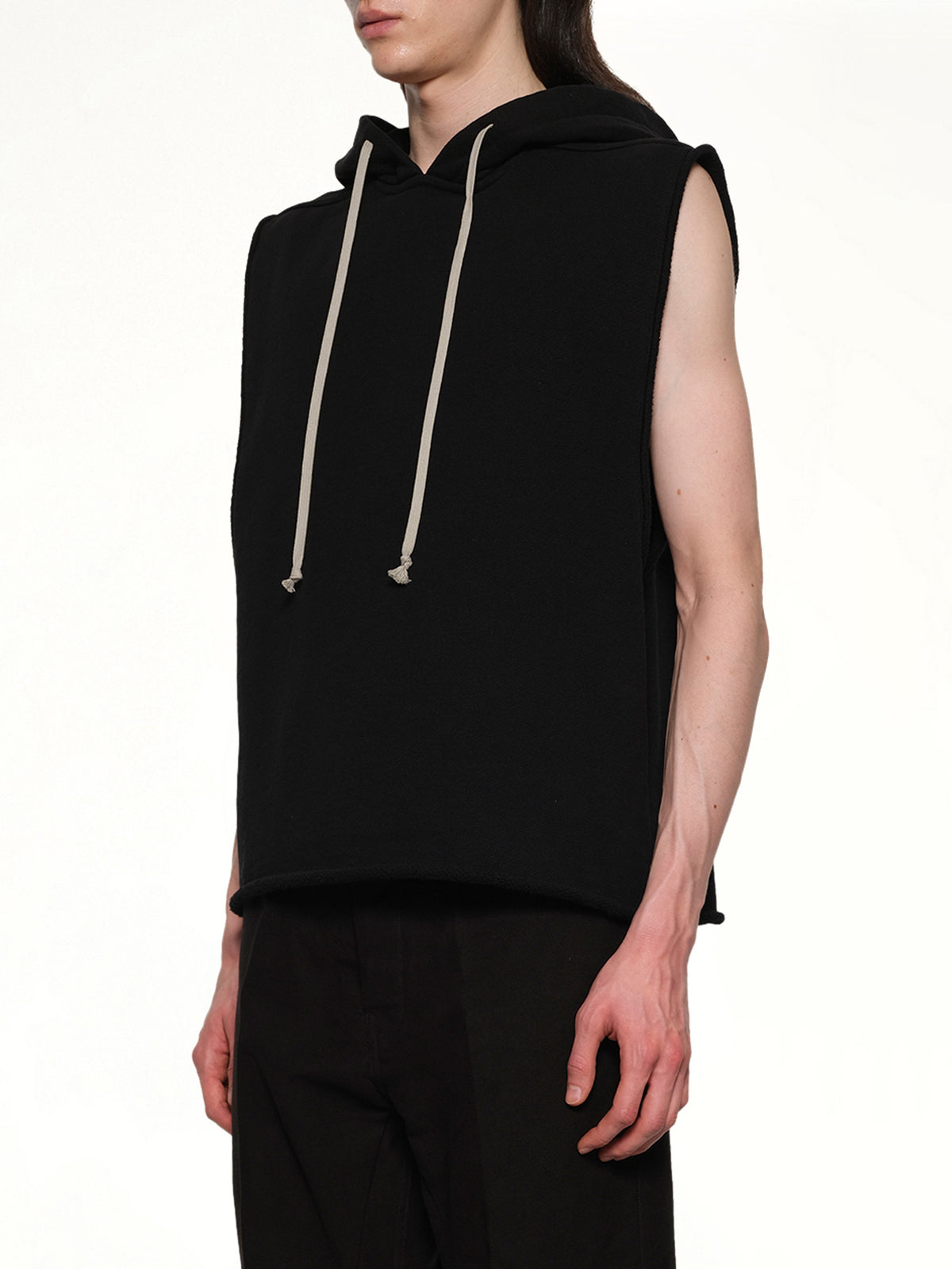 Knit Hooded Tunic in Black
