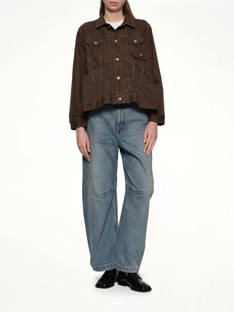 Denim Jacket in Brown