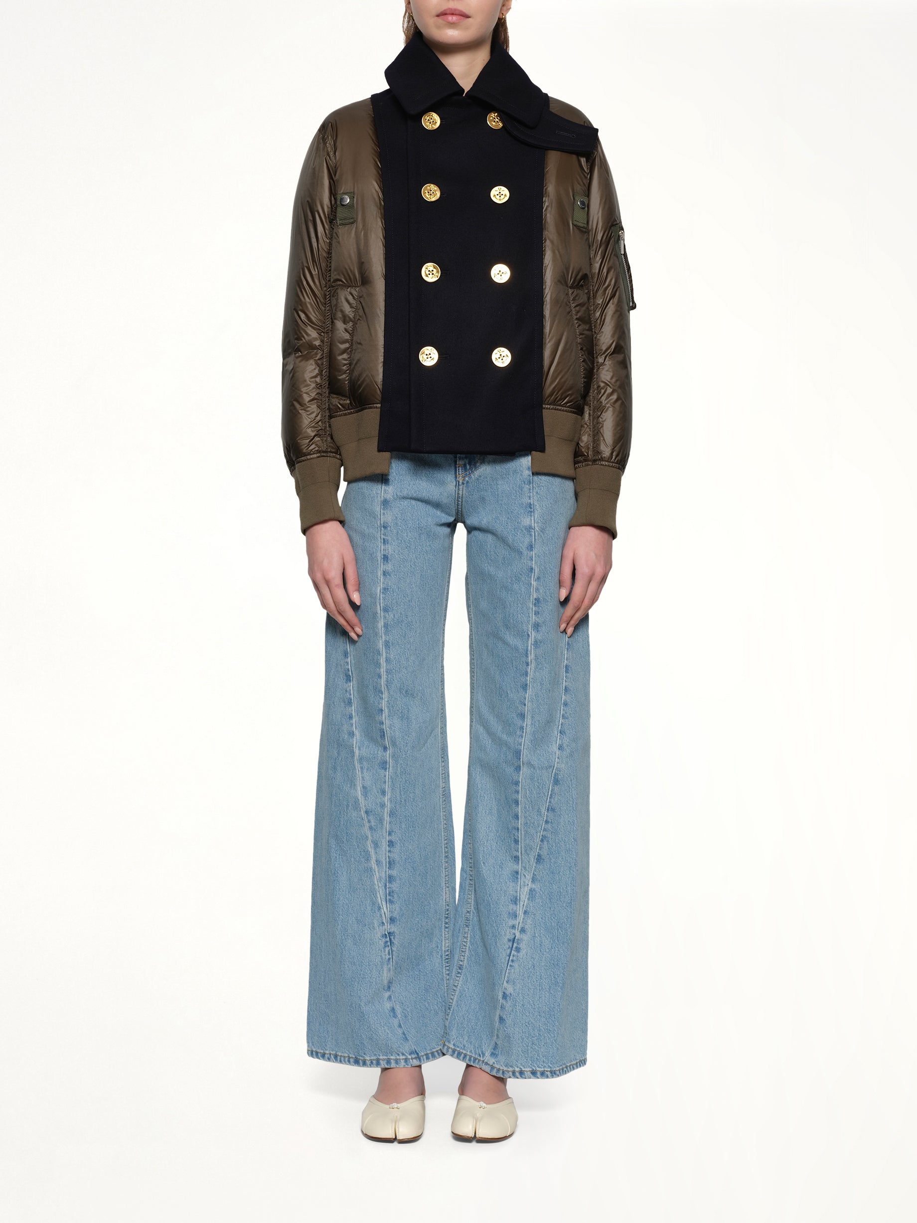 Puffer Blouson in Navy/Khaki