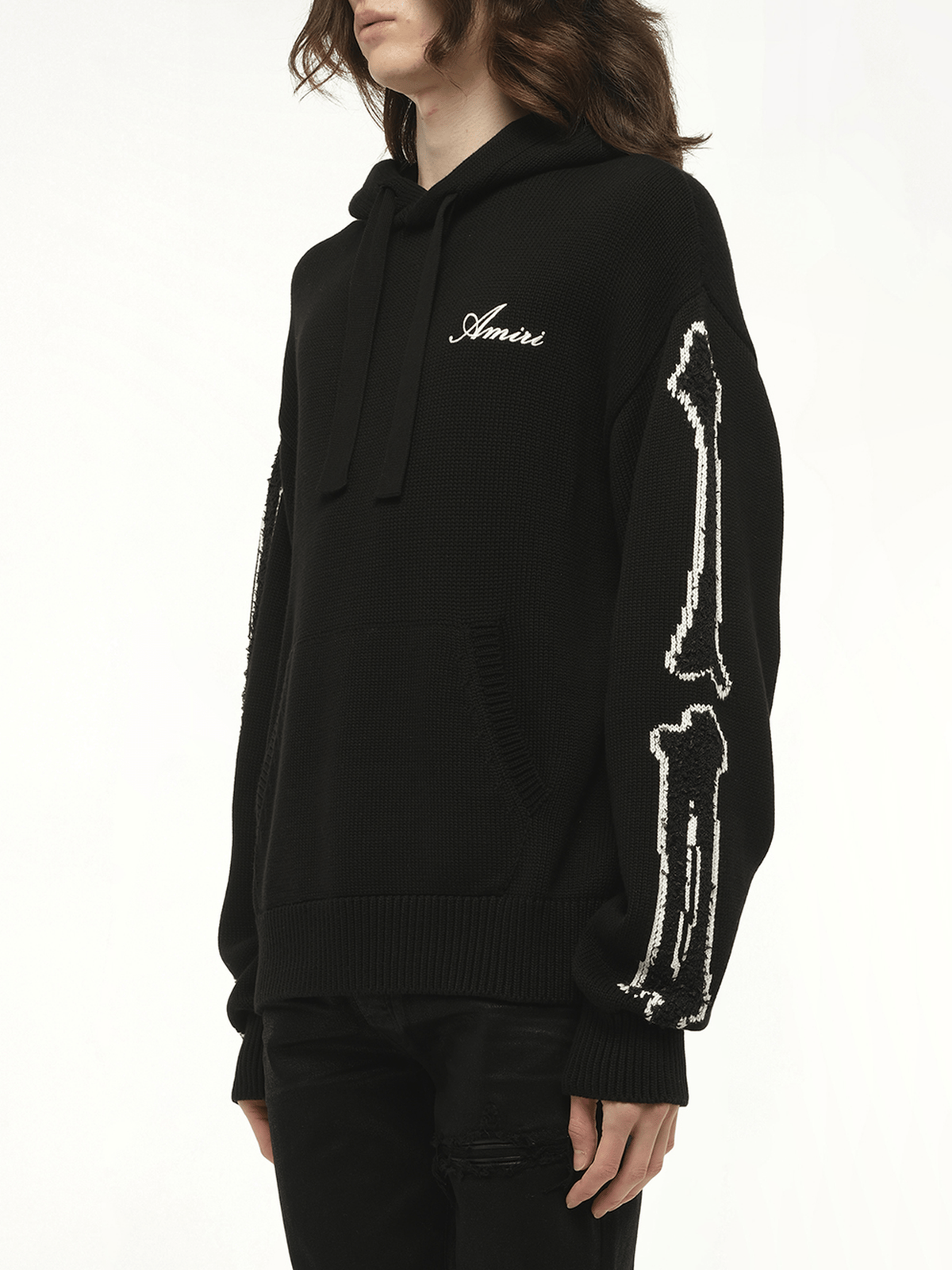 Bones Hoodie in Black/White