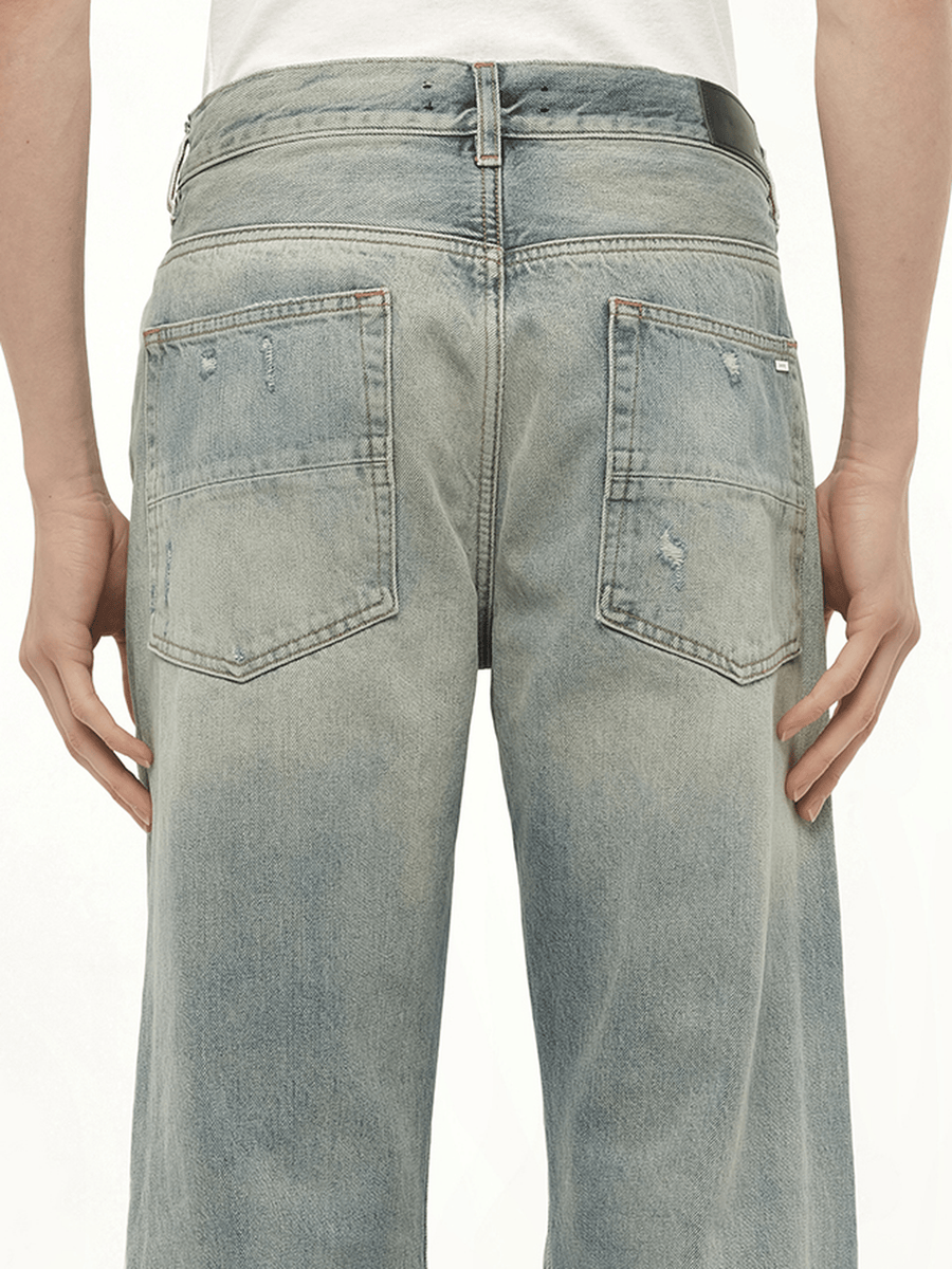Suede Straight MX1 Jeans in Antique Indigo