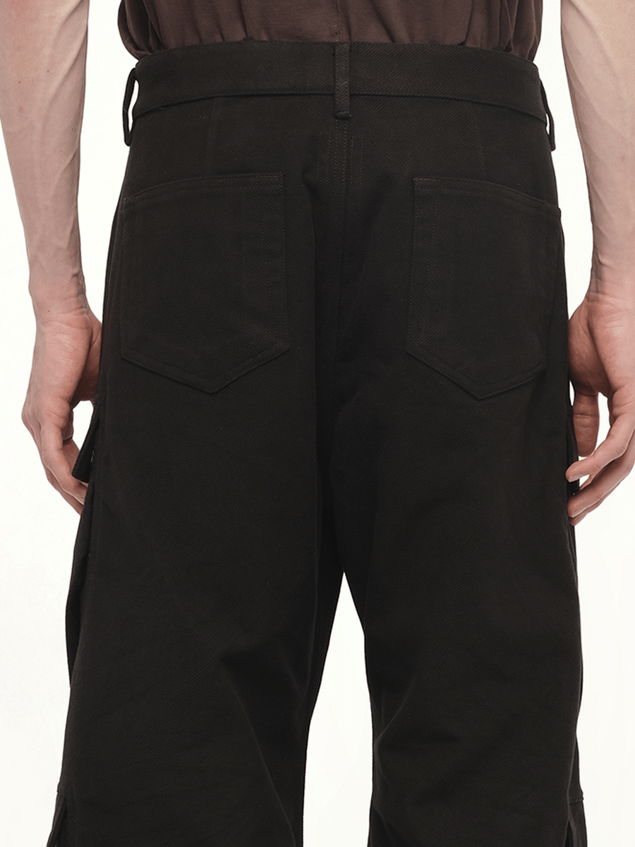 Double Cargo Jeans in Black