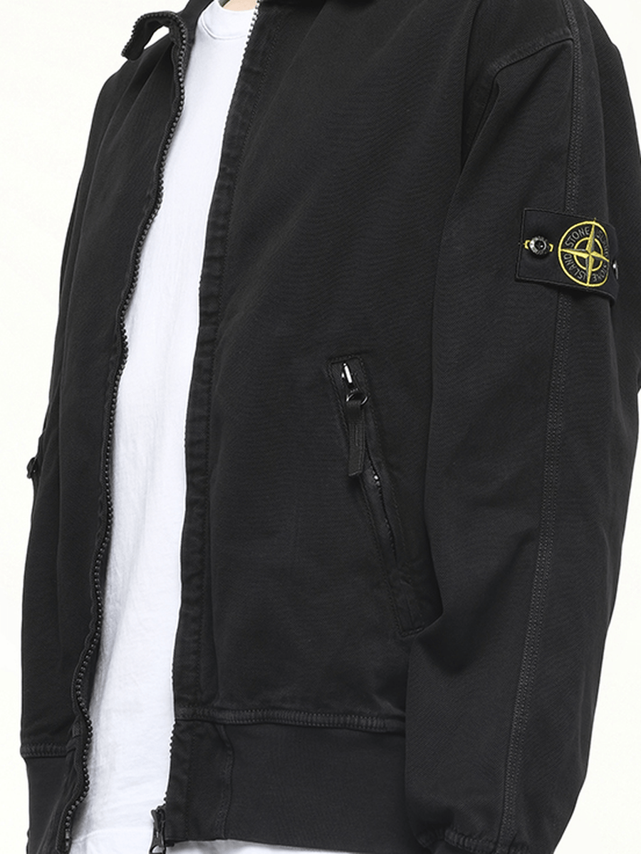 610005 Giubbotto Zip Up Cardigan in Black