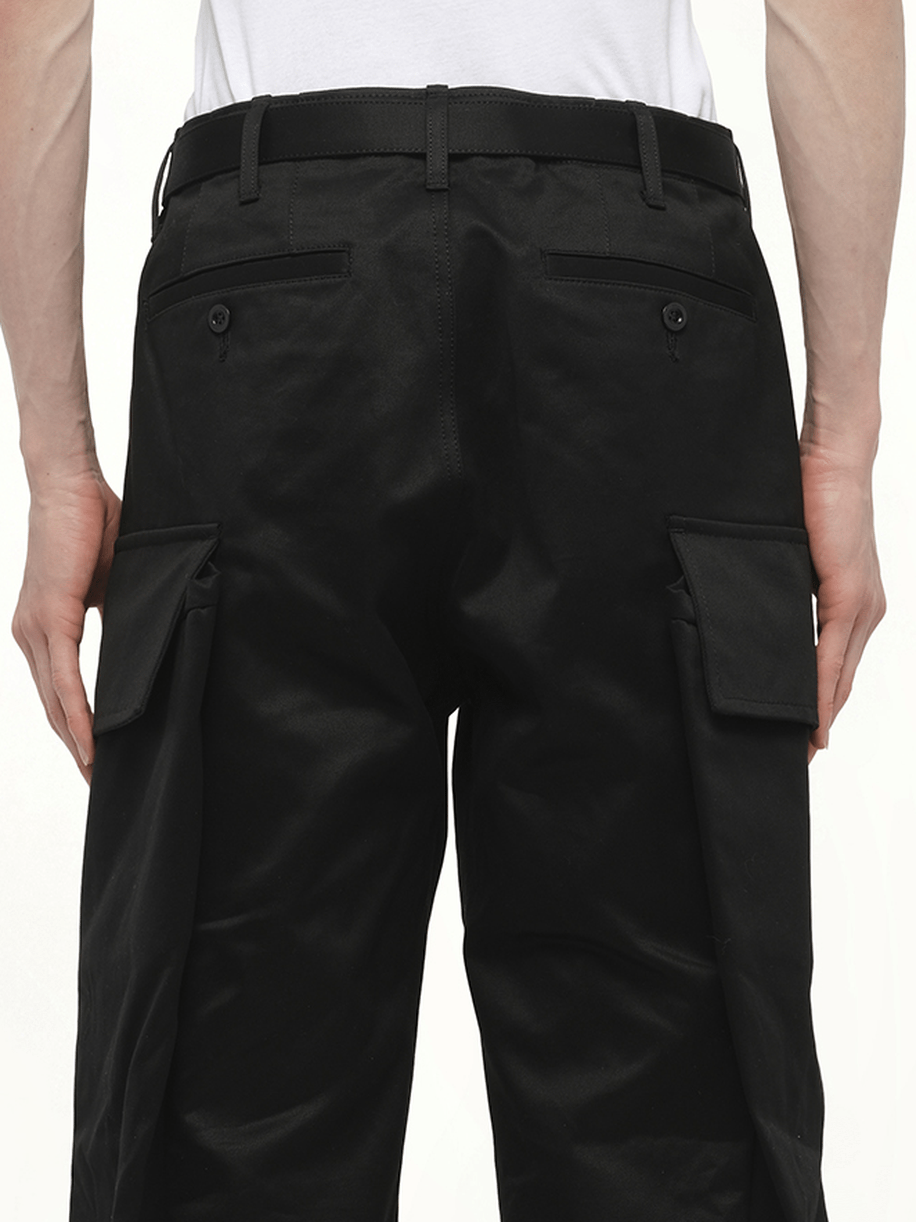 Cotton Chino Pants in Black