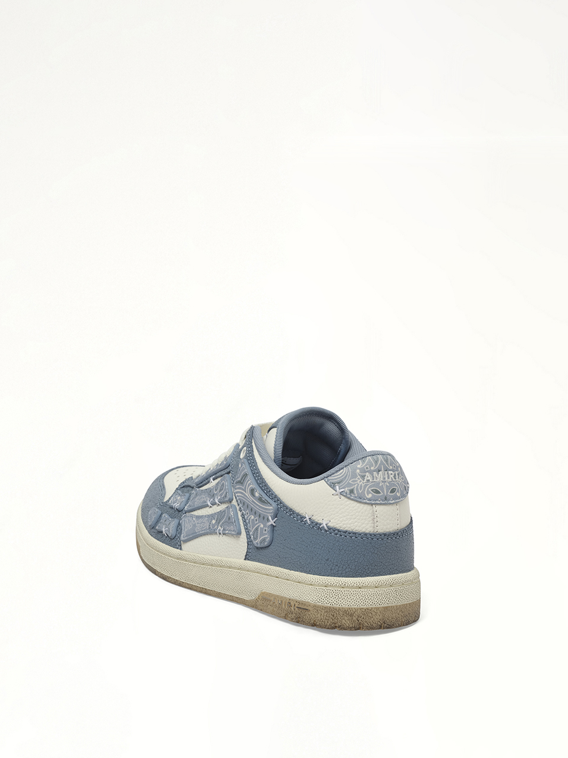 Bandana Skeleton Top Low Sneaker in Ashley Blue Top View | AMIRI