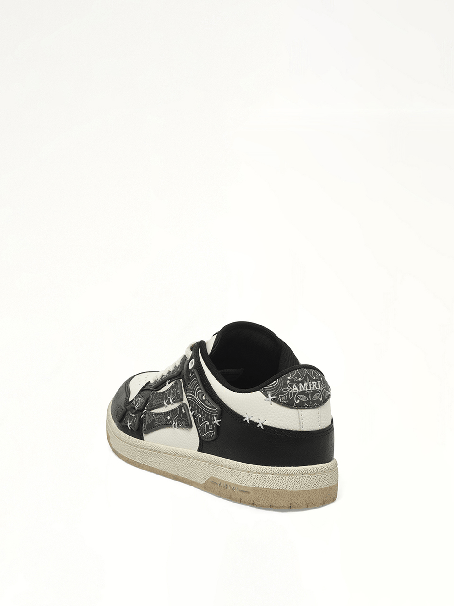 Bandana Skeleton Top Low Sneaker in Black