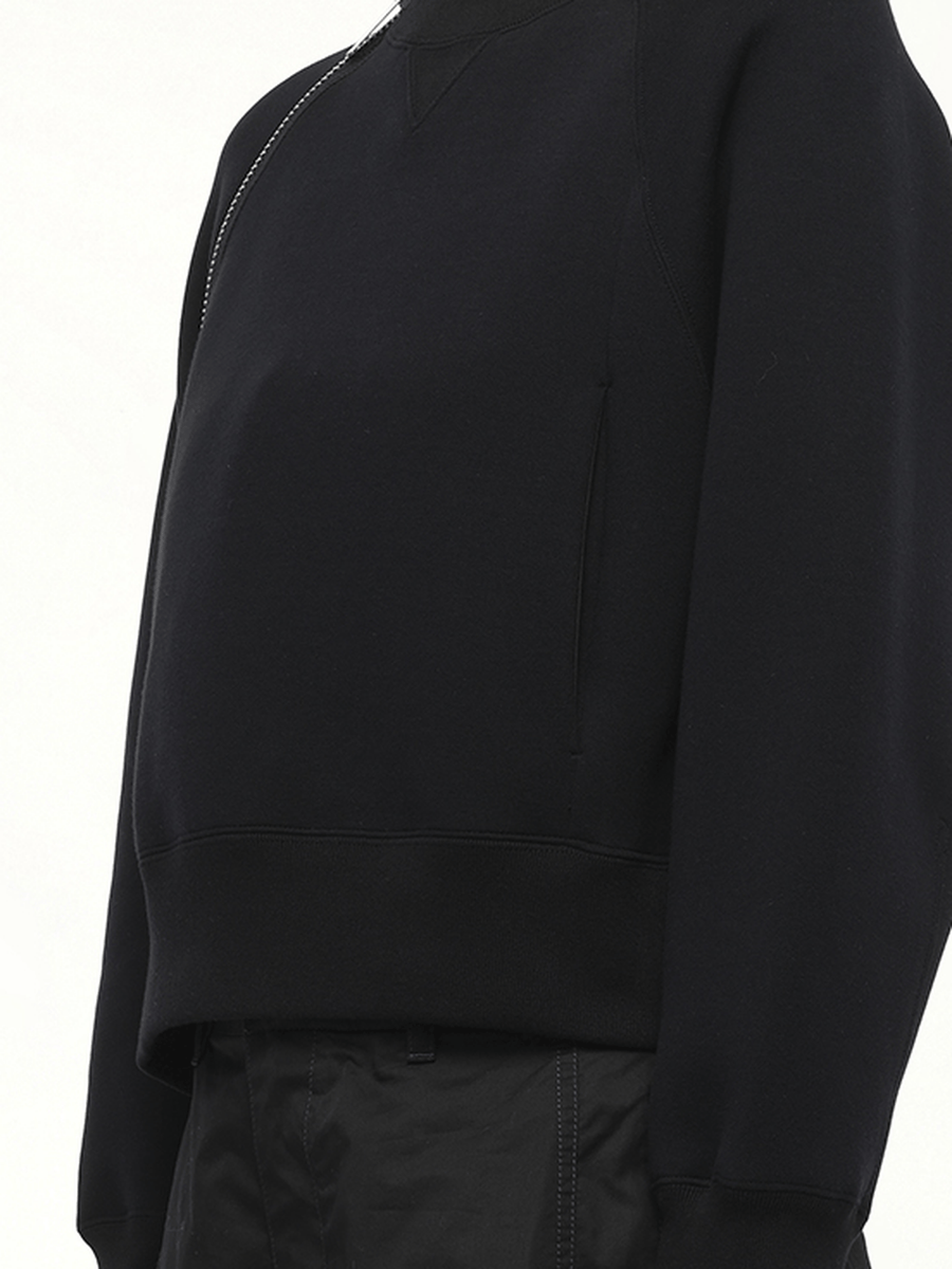 S Sponge Sweat Pullover in Black