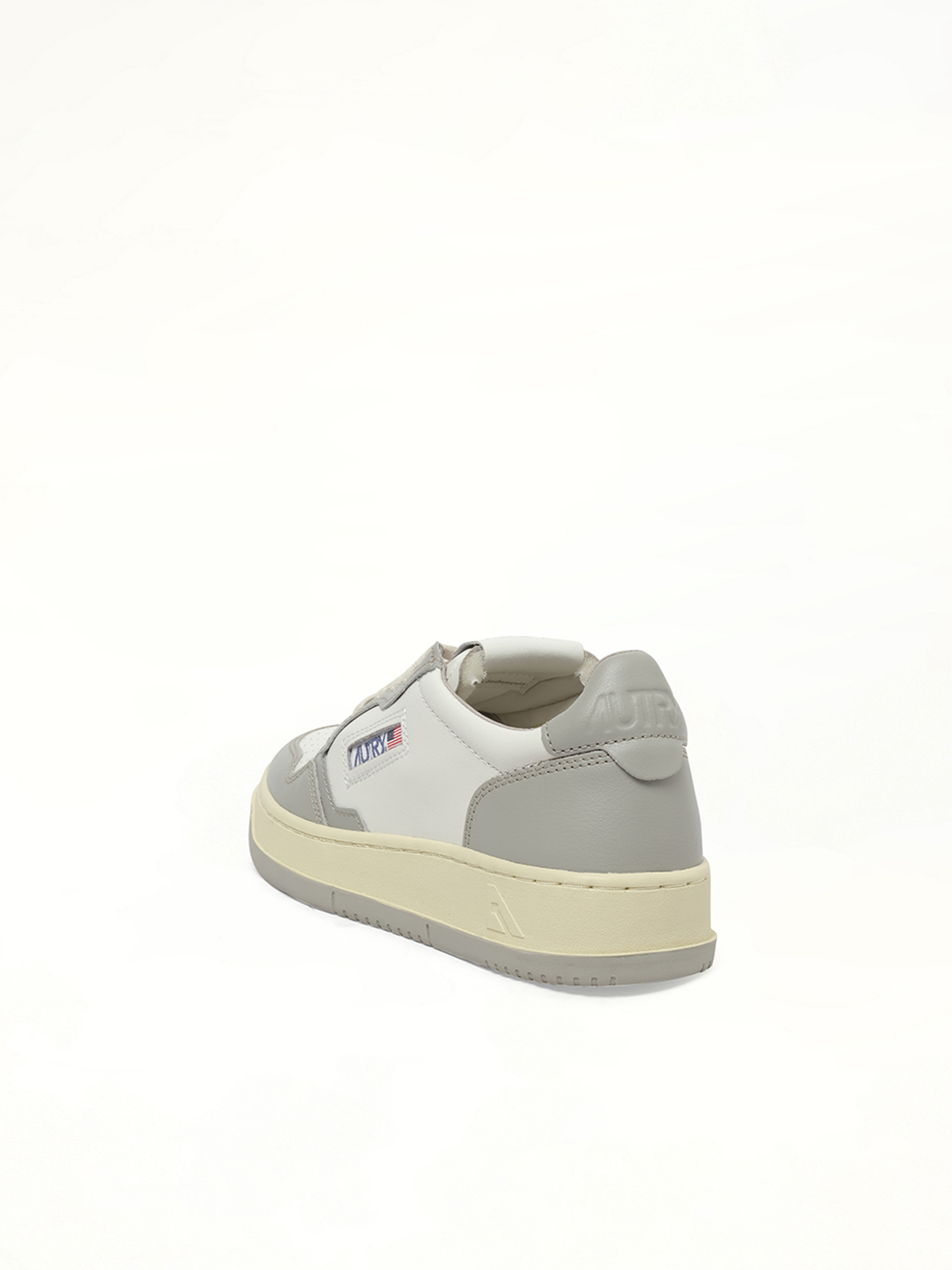 Medalist Low Sneakers in White/Vapor Top View | AUTRY