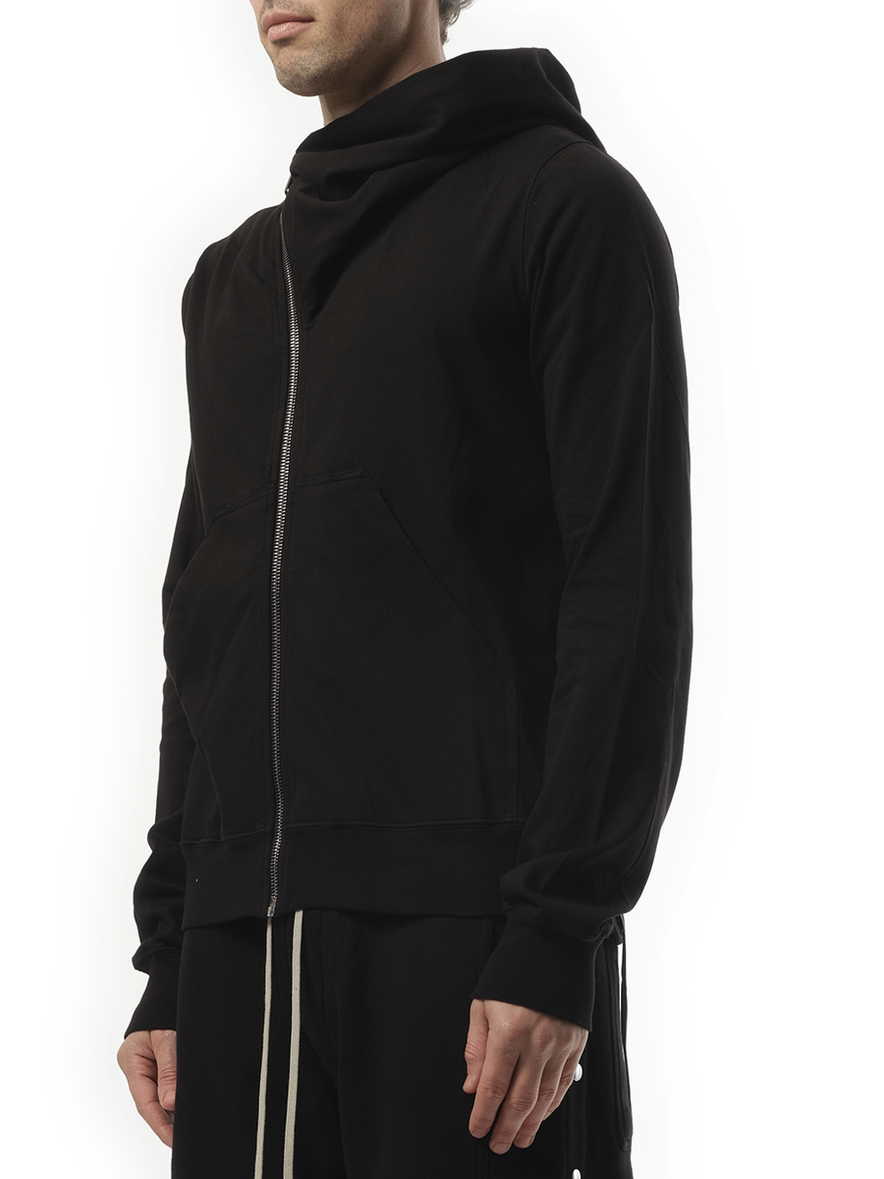 Rick Owens Drkshdw Cotton Jersey Mountain Hoodie in Black