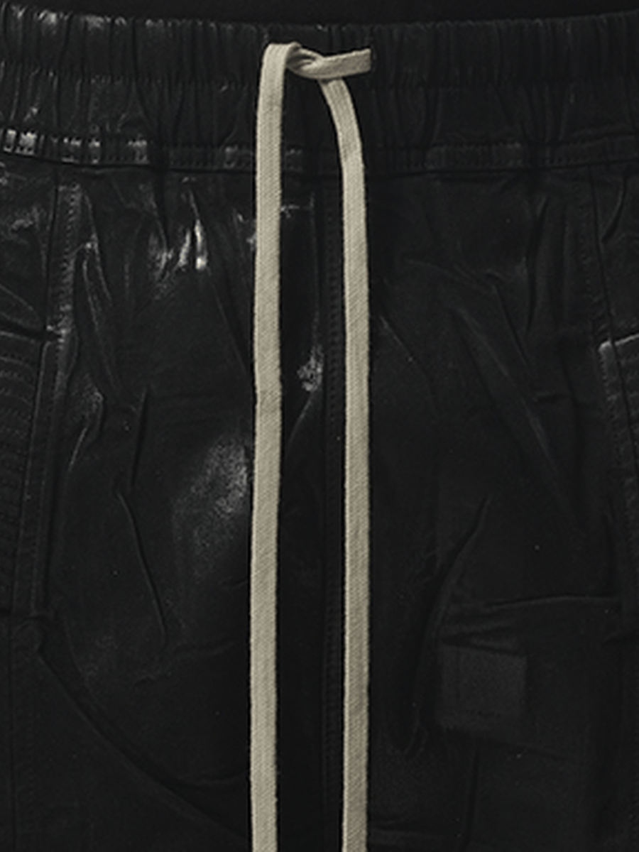Rick Owens Drkshdw Foil Denim Creatch Cargo Pods in Black