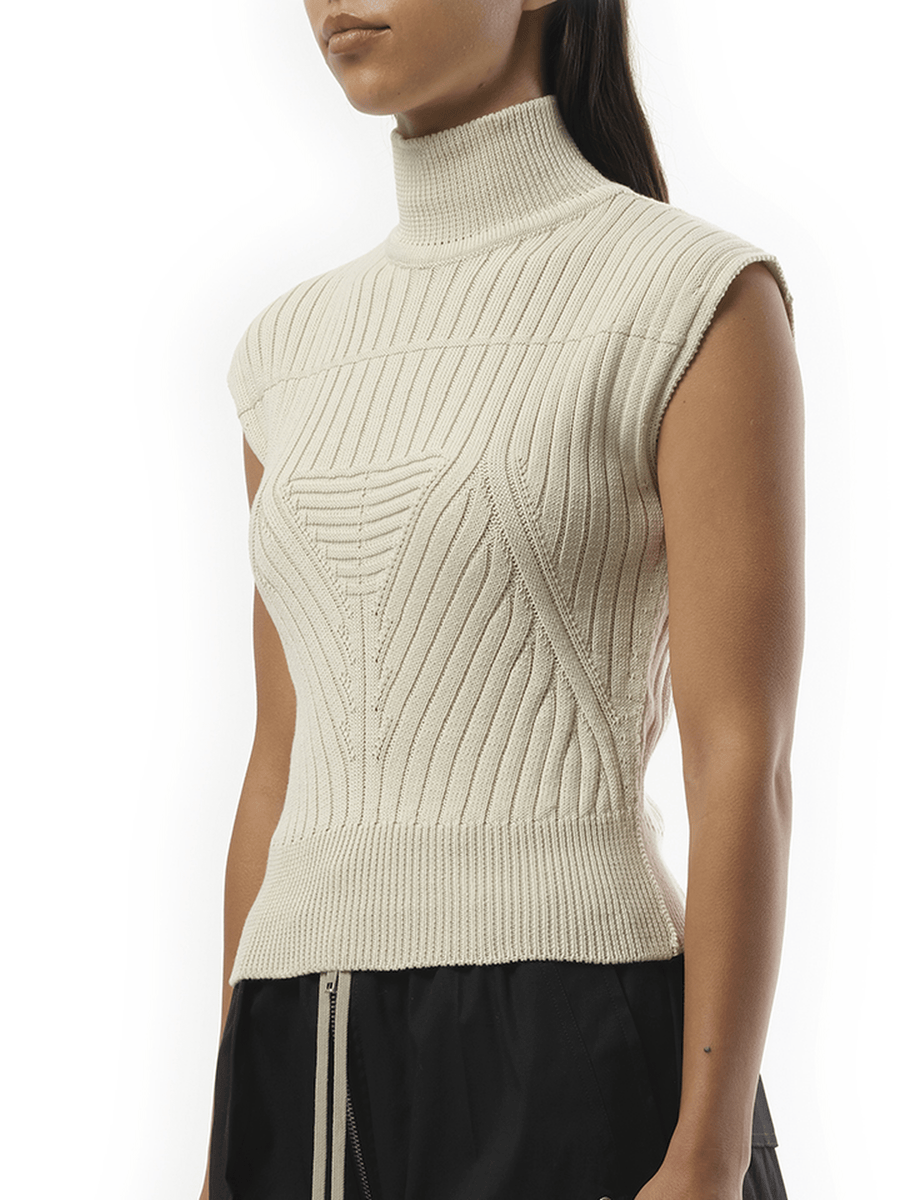 Rick Owens Megarib Sleeveless Turtle in Dinge