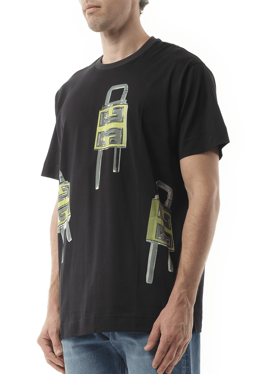 Givenchy U-Lock Print T-Shirt in Black