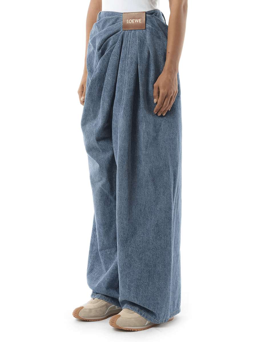 Loewe Draped Jeans AF in Indigo Blue
