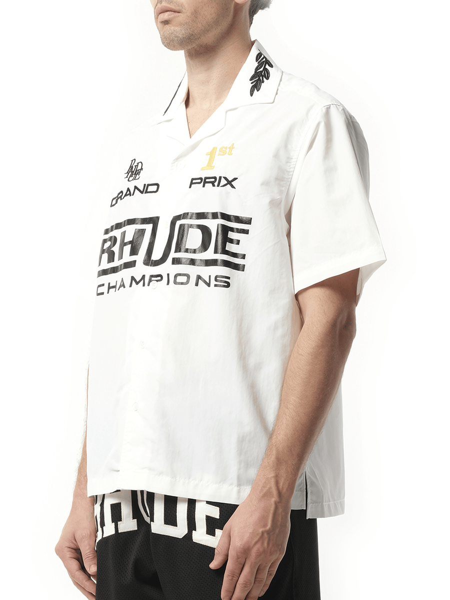 Rhude Rhude Champions Snap Shirt in White