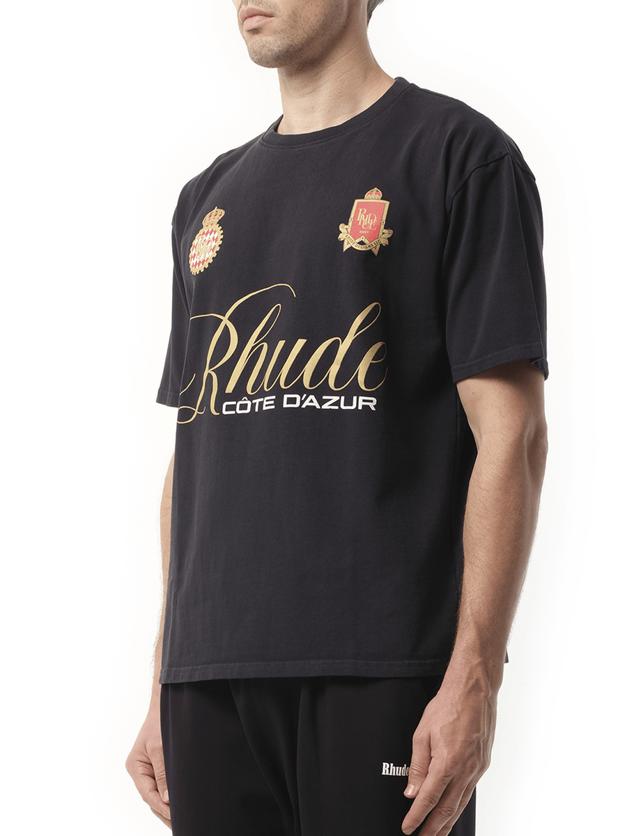 Rhude Rhude Script-Crest T-Shirt in Vintage Black