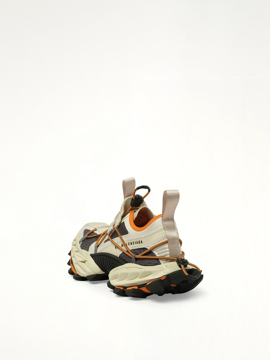 Hike Sneaker in Beige/Orange Back View | BALENCIAGA