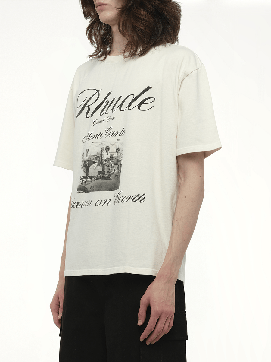 Rhude Heaven on Earth T-Shirt in Vintage White