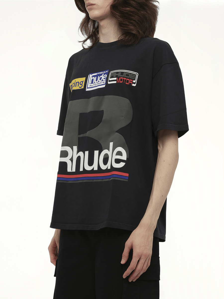 Rhude Petrol Patch T-Shirt in Vintage Black