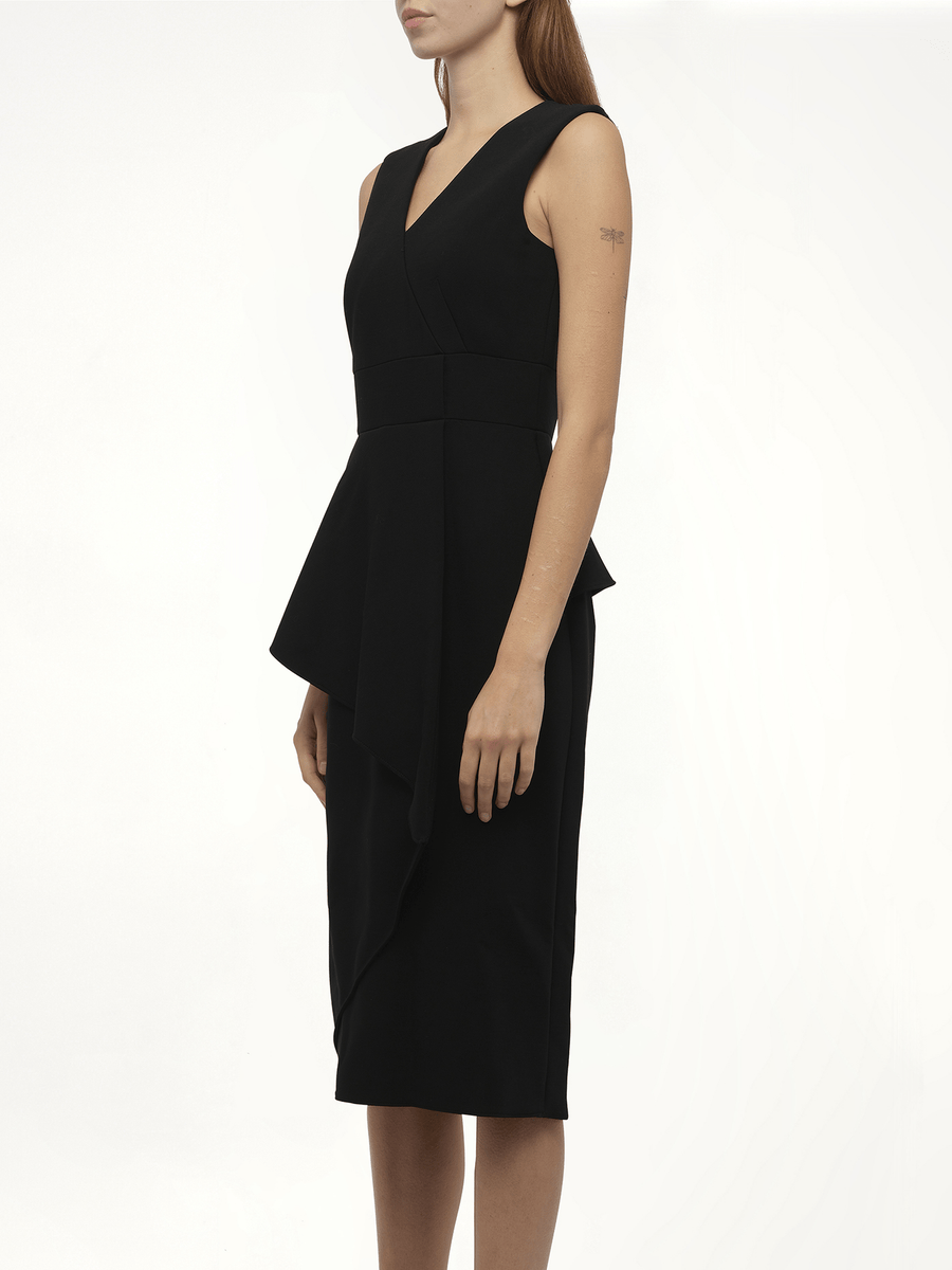 AMQ - Scuba Wool Dress in Black000