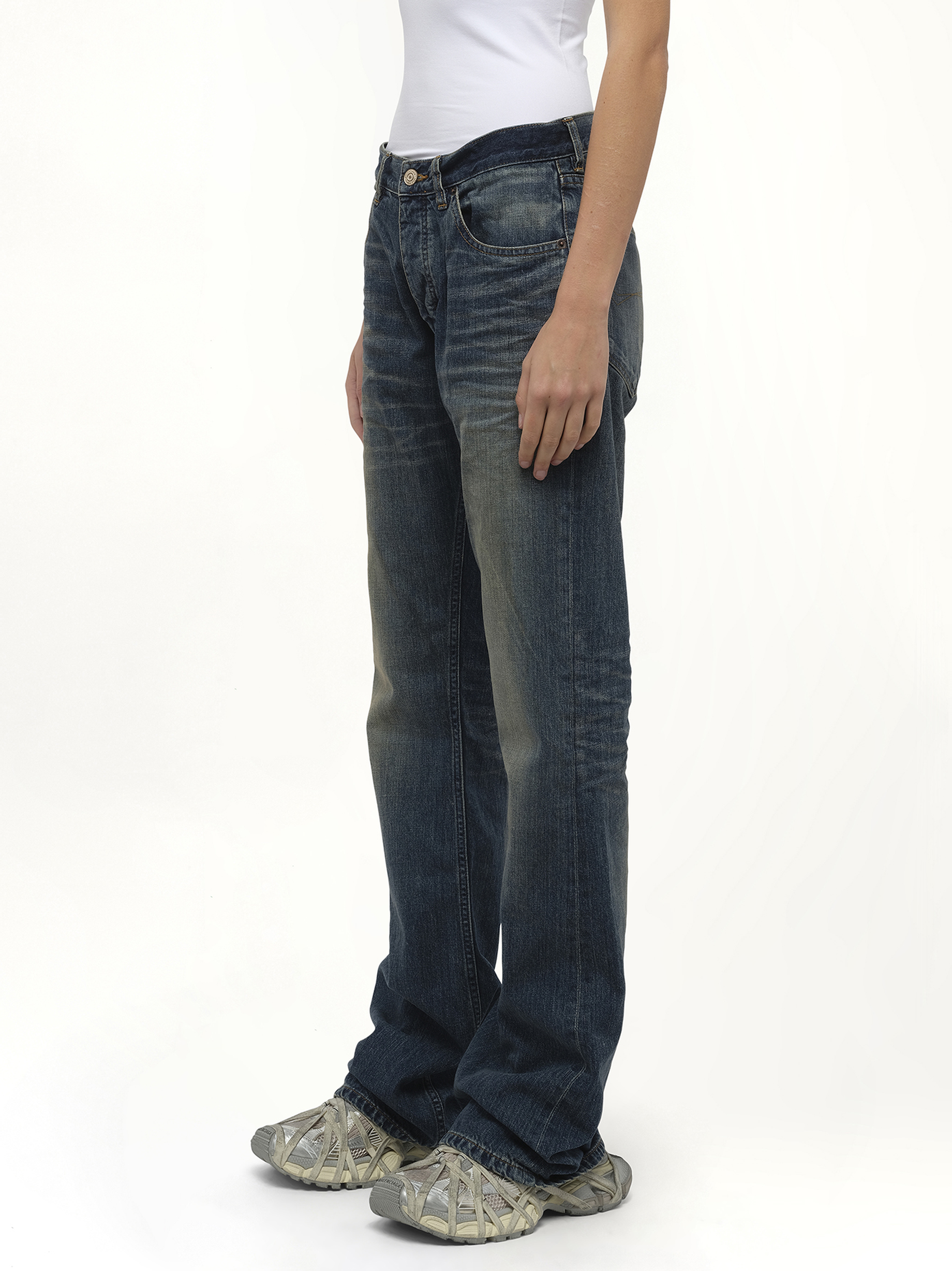 Balenciaga Straight Fit Denim Pants in Whiskers