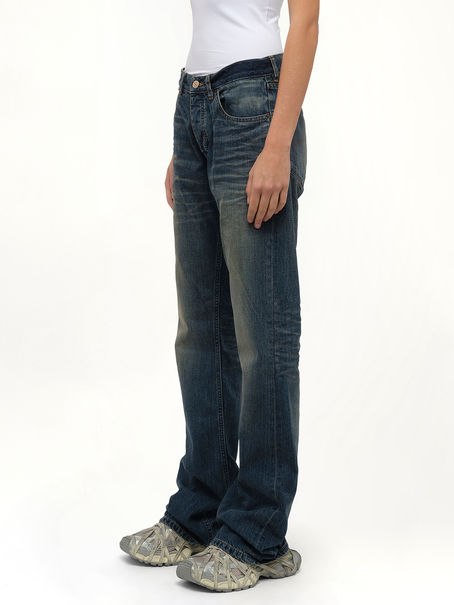 Balenciaga Straight Fit Denim Pants in Whiskers