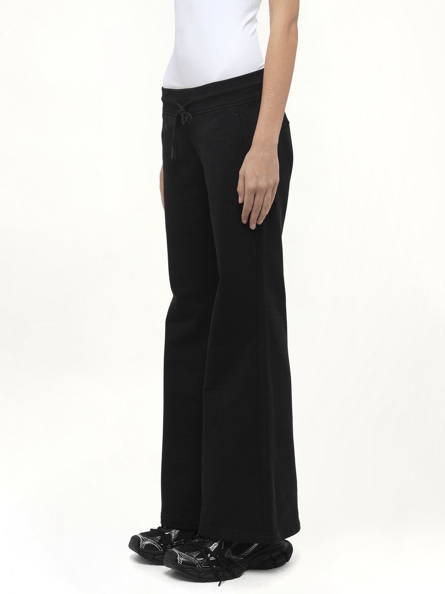Casual Flared Sweatpants in Black