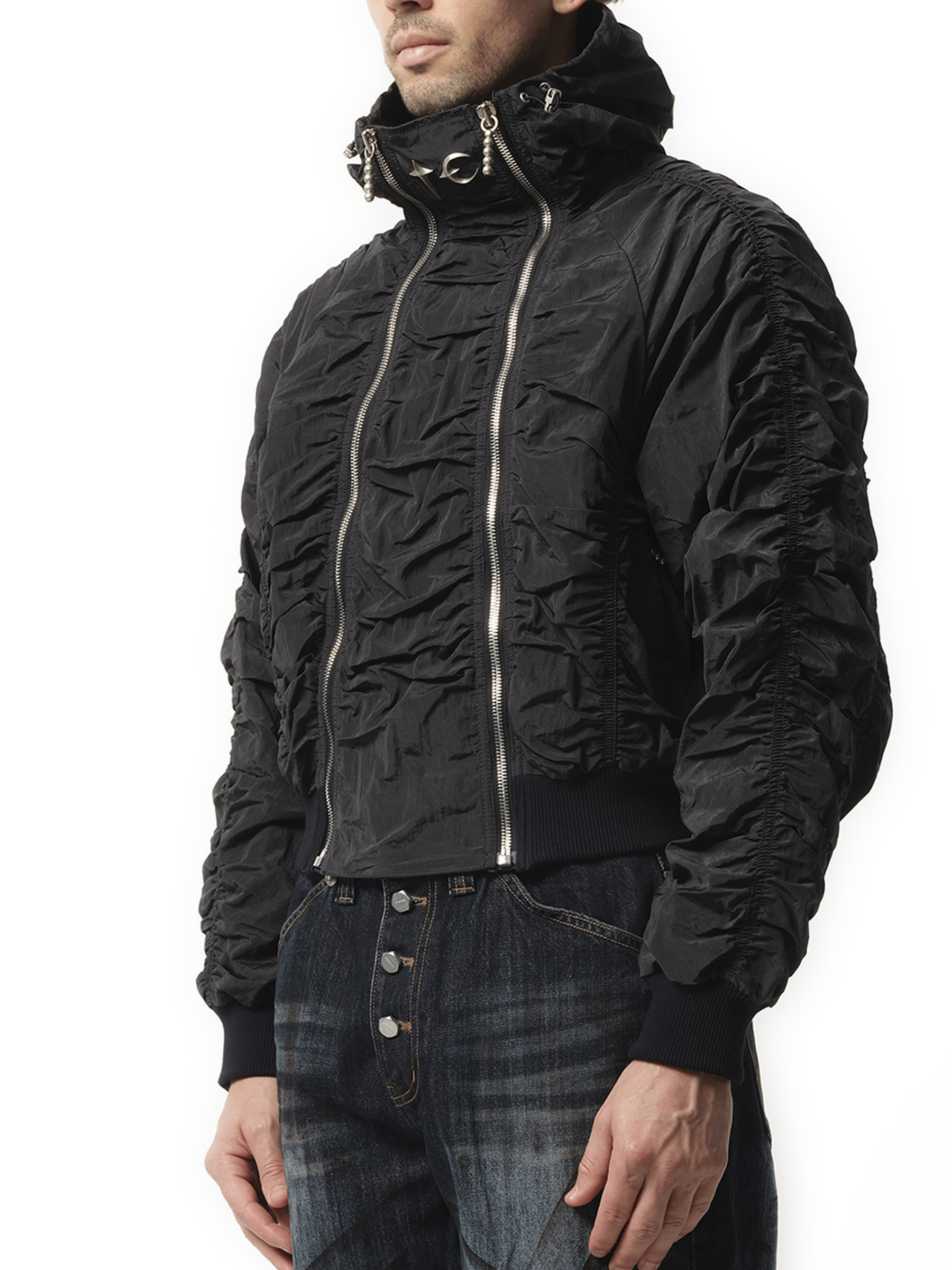 Thug Club Scarred Double Flying Bio Jacket in Black