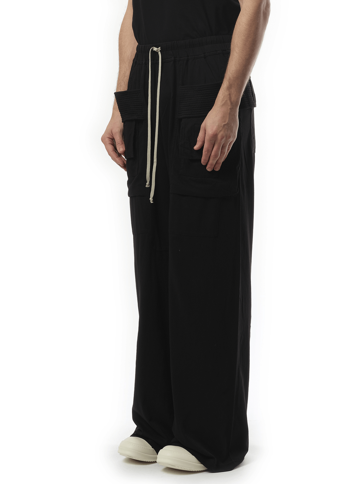 Rick Owens Drkshdw Creatch Wide Cargo Drawstring in Black