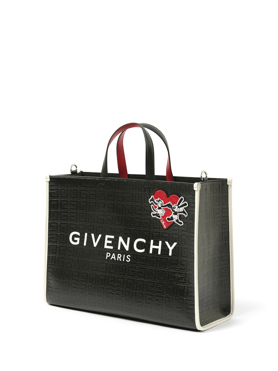 Givenchy Disney Ortensia & Oswald Medium G Tote Shopping Bag in Coated Canvas in Black