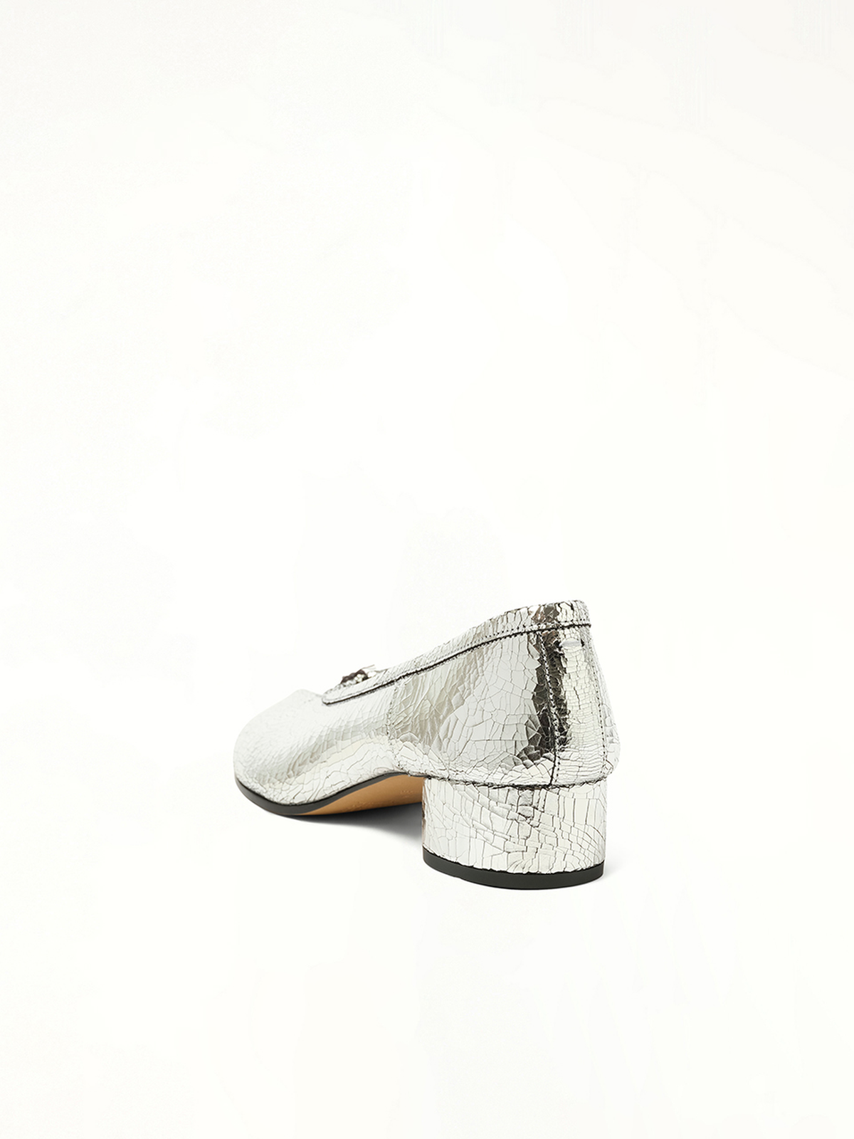 New Tabi Ballerina H30 in Silver Back View | MAISON MARGIELA
