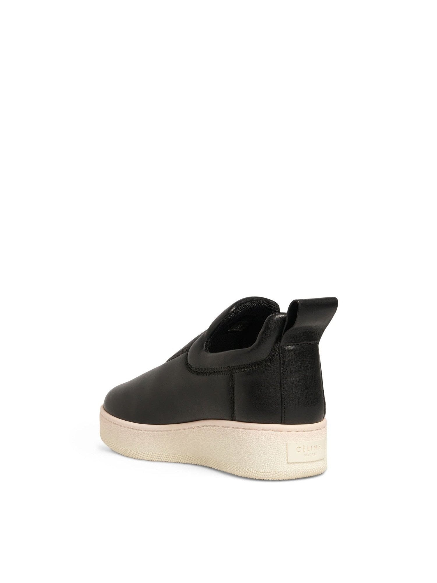 Pull On Sneaker 35 in Black Back View | CELINE