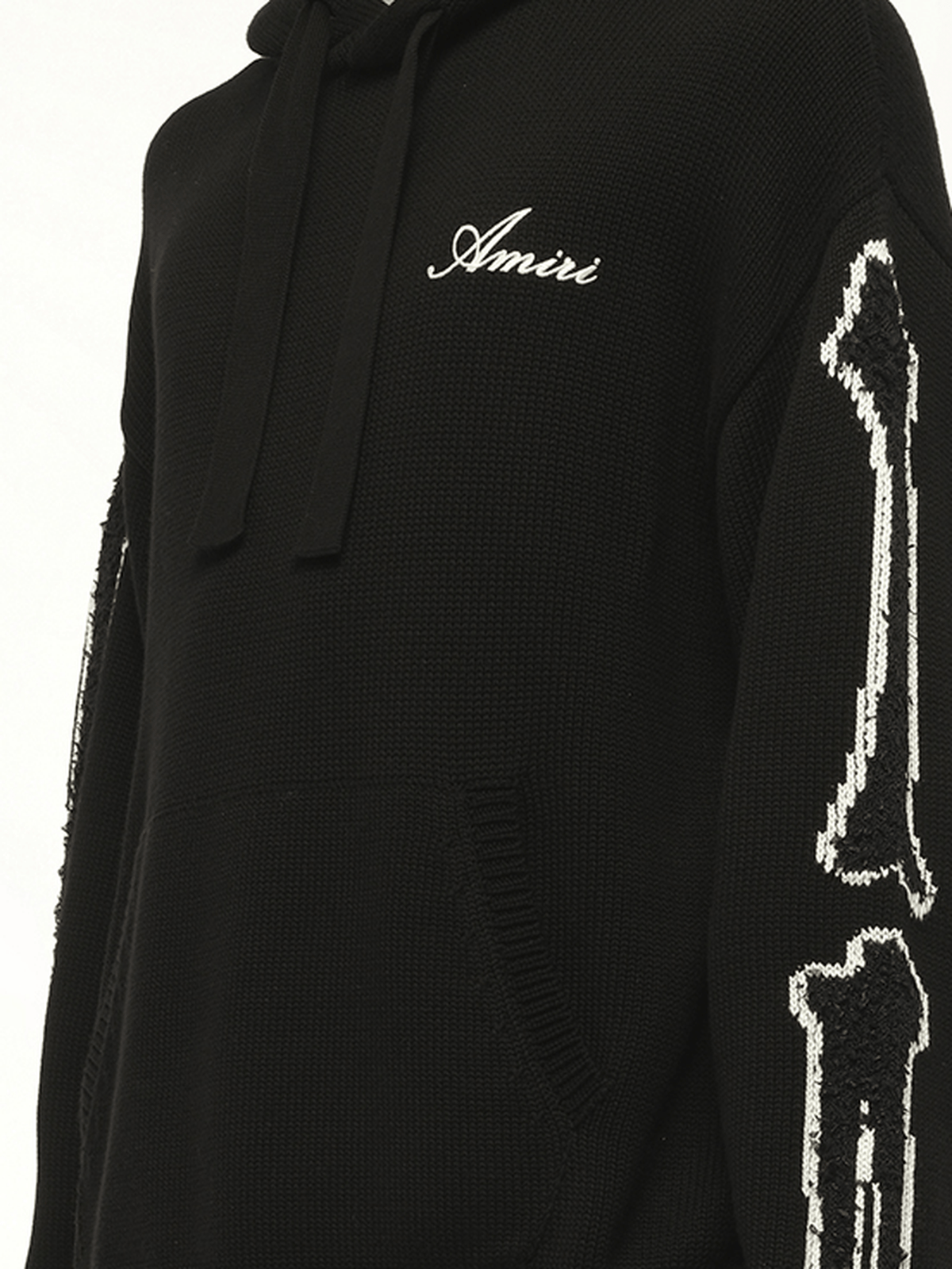 Bones Hoodie in Black/White