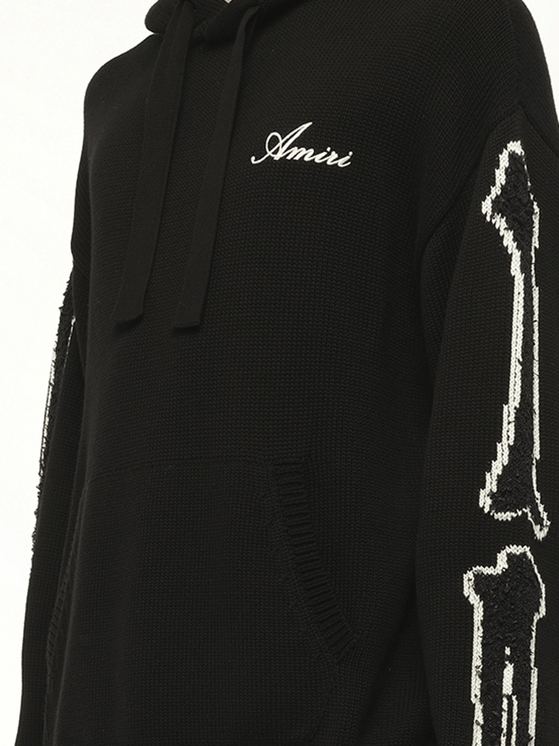 Bones Hoodie in Black/White