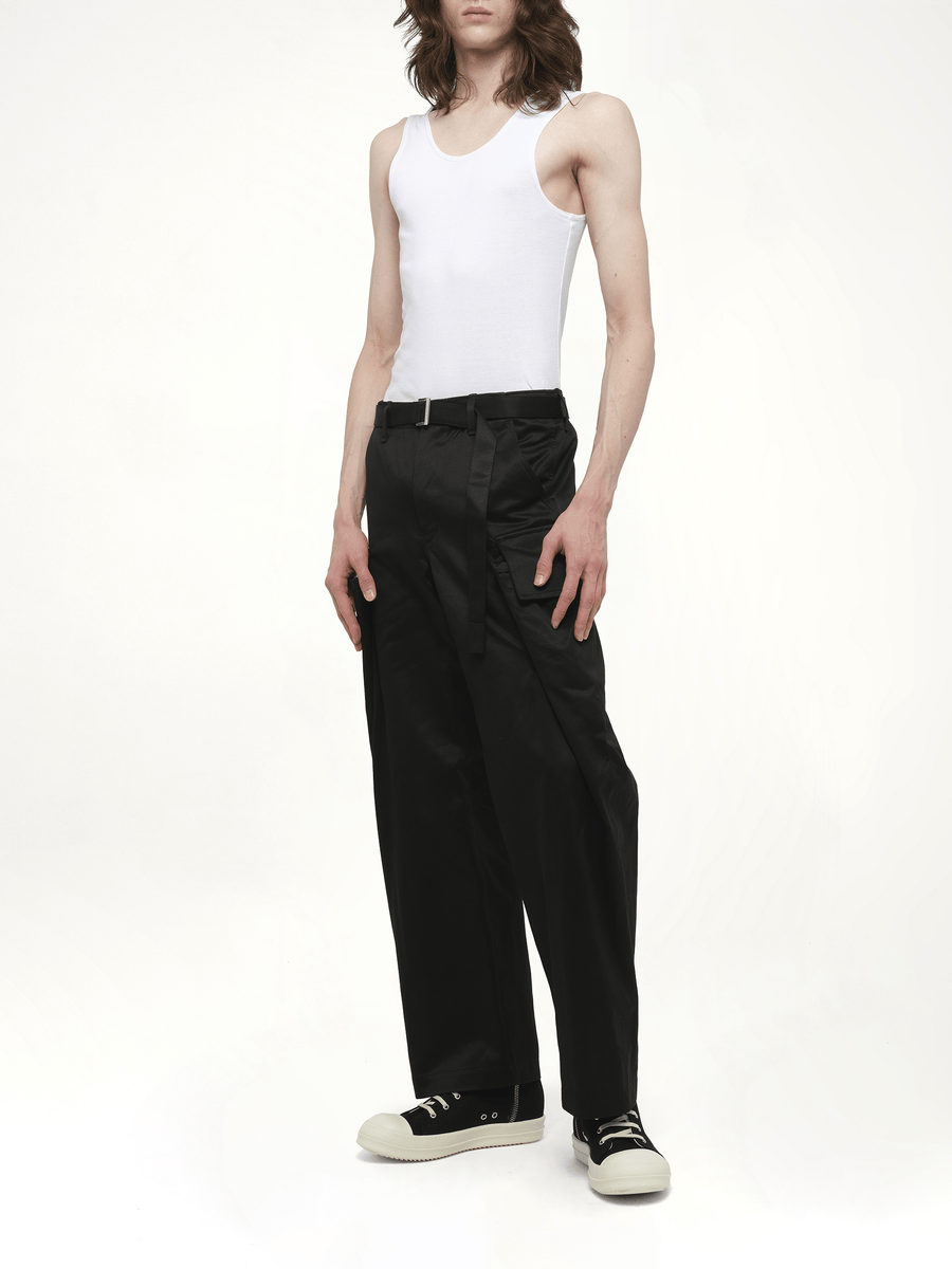 Cotton Chino Pants in Black