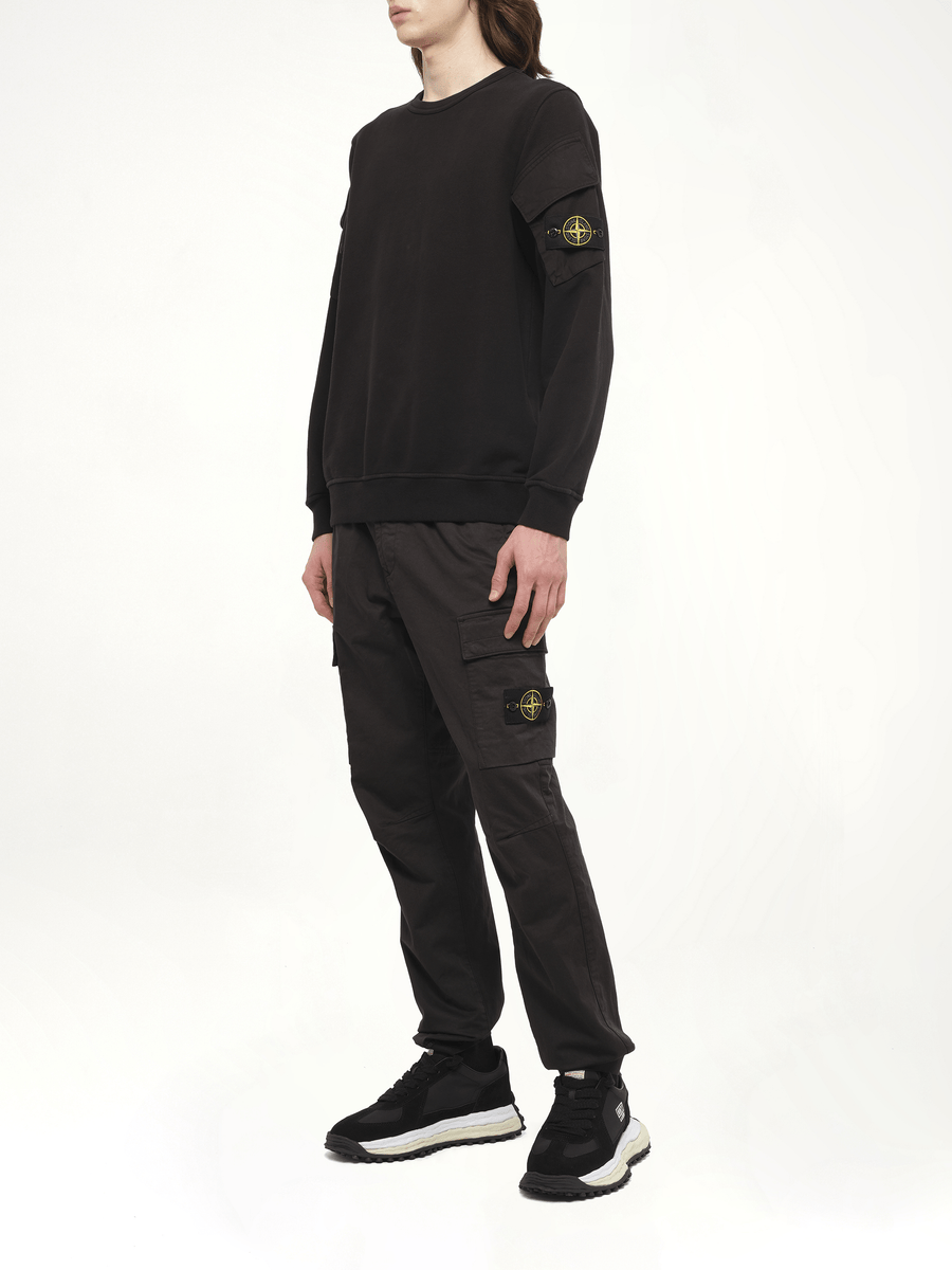 610000 Cotton Fleece Sweatshirt in Black