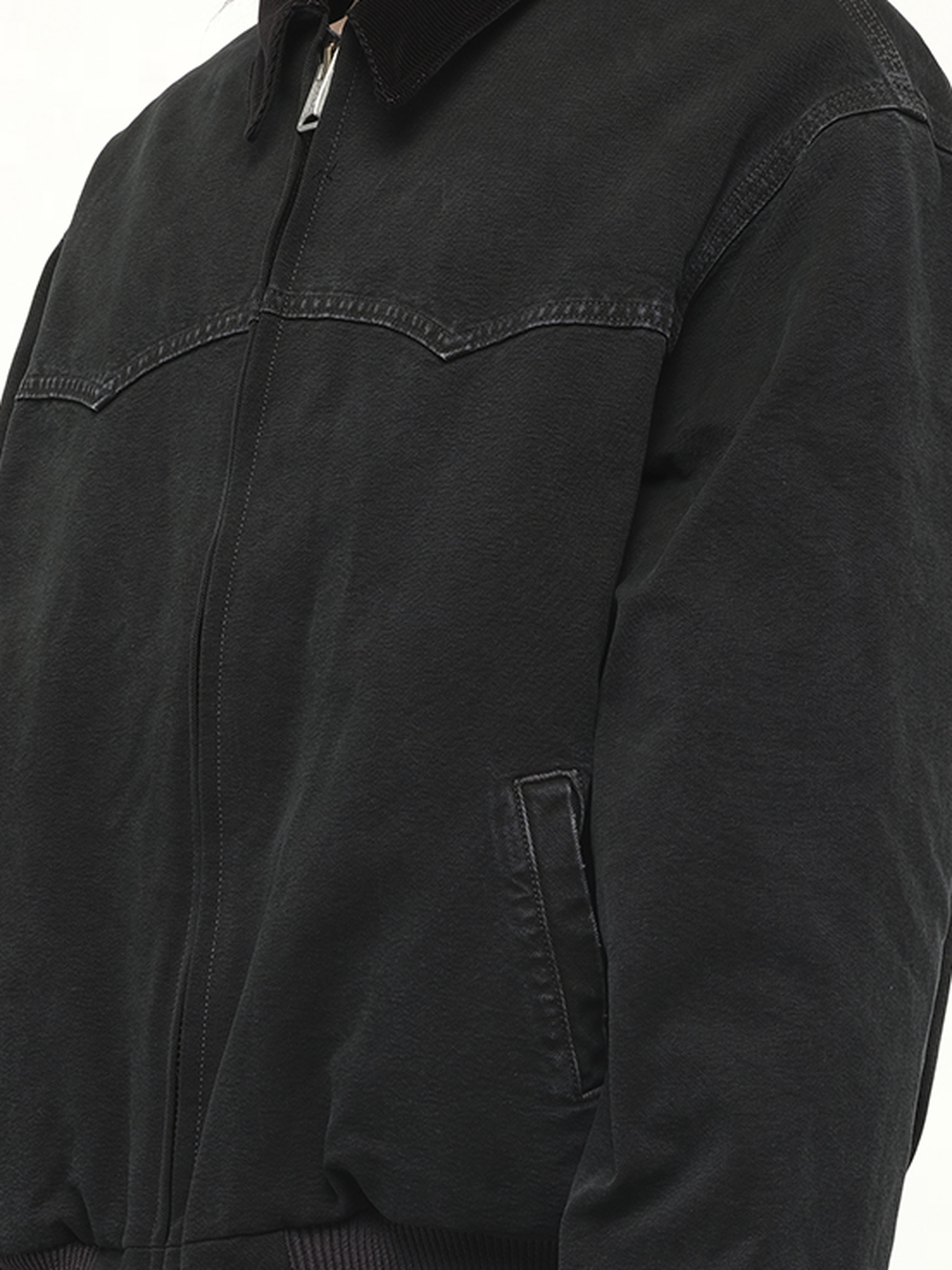 Workwear Jacket in Washed Black