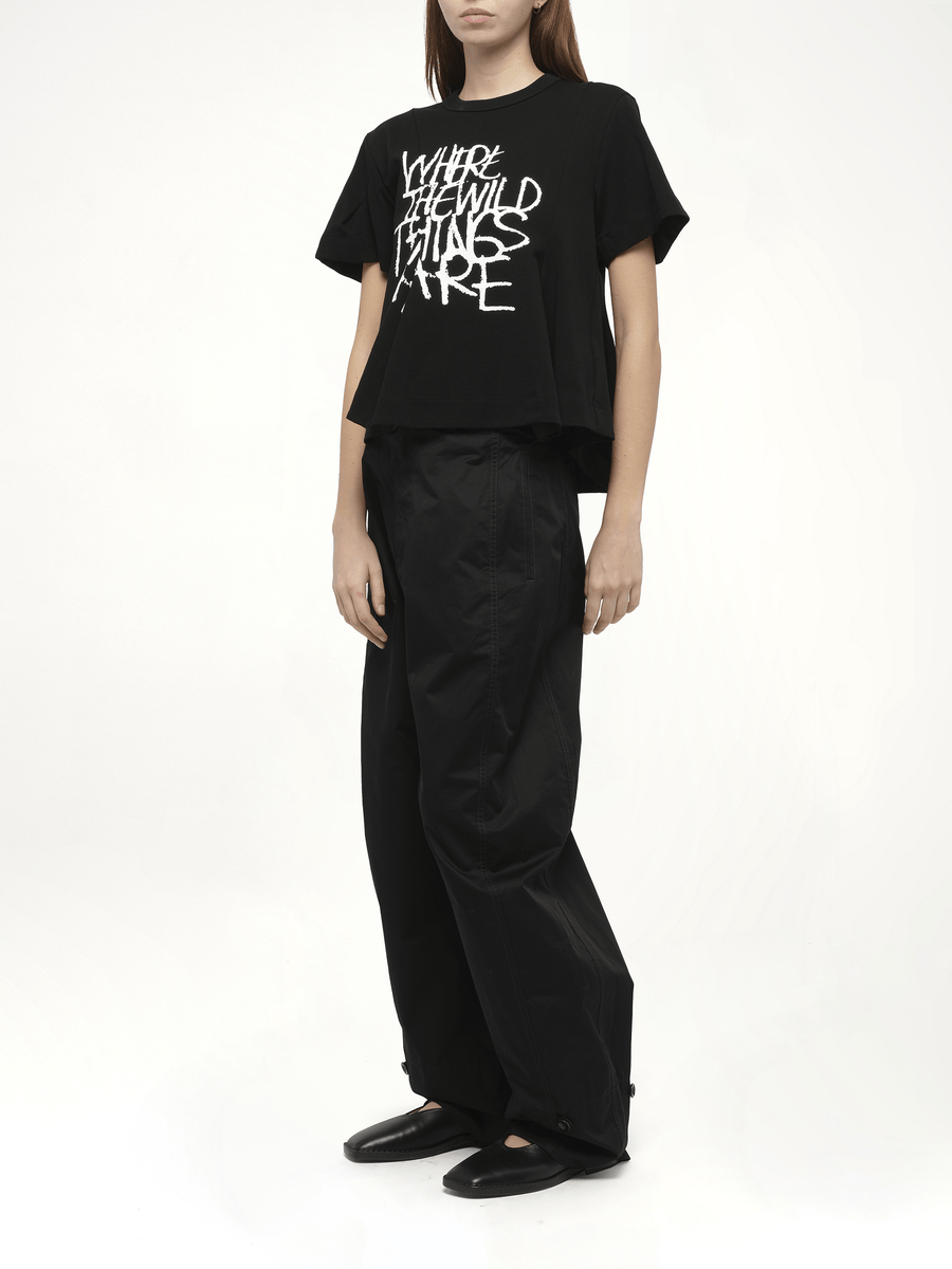 WHERE THE WILD THINGS ARE Cotton Jersey T-Shirt in Black