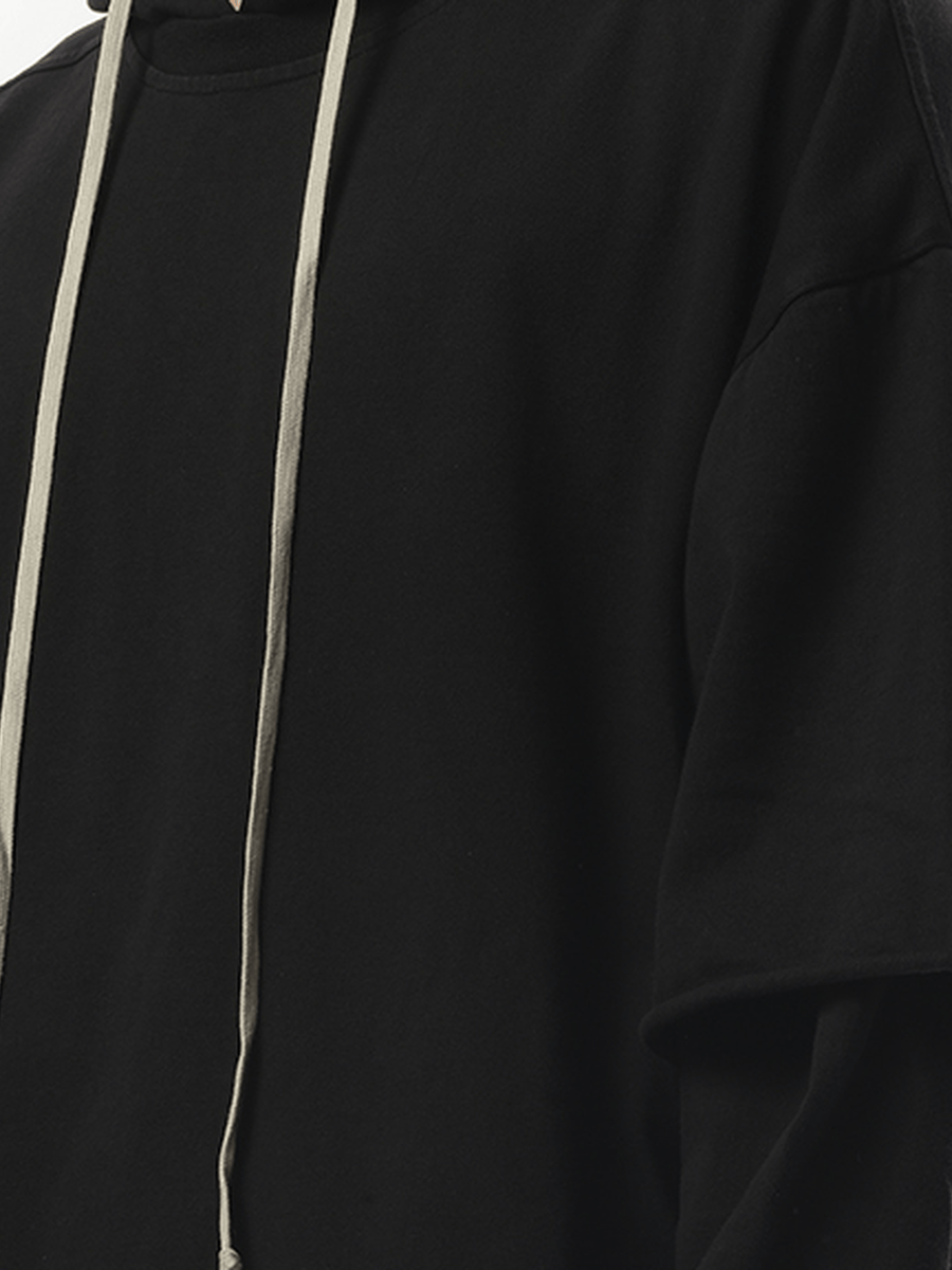 Rick Owens Drkshdw Tommy Hustler Hoodie in Black