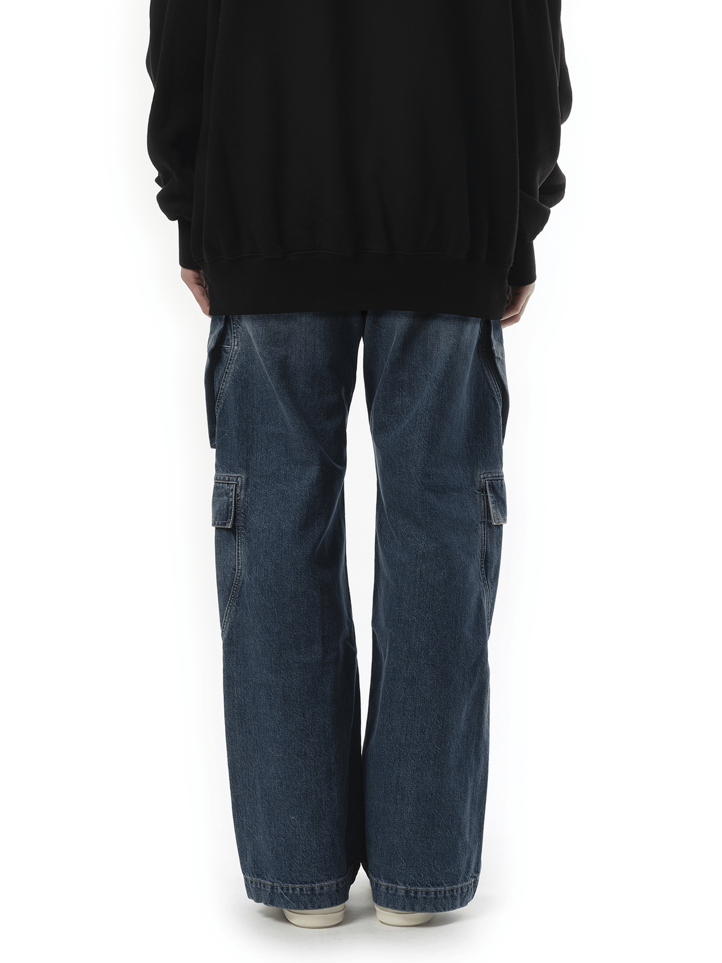 Rick Owens Drkshdw Double Cargo Jeans in Washed Indigo