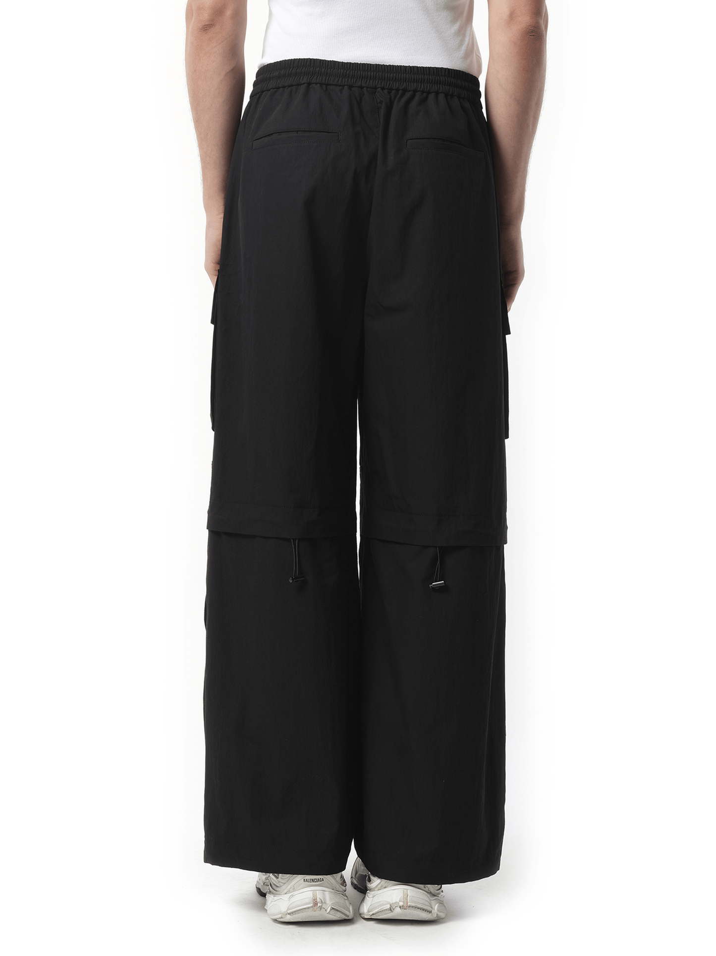 Juunj Cotton Wide Work Pants in Black