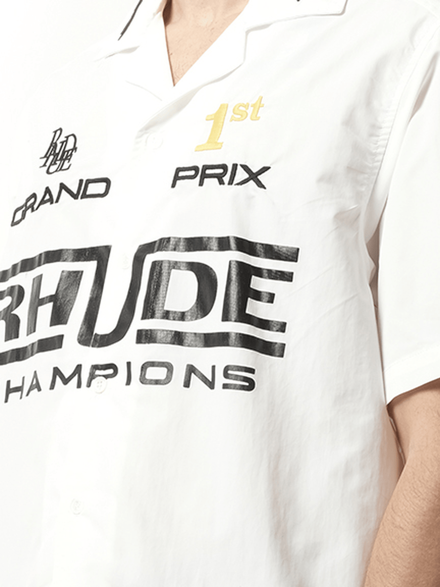 Rhude Rhude Champions Snap Shirt in White