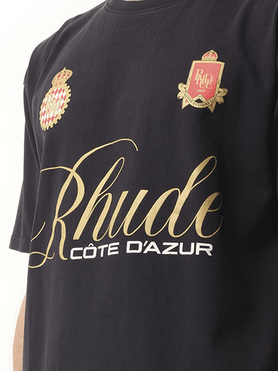 Rhude Rhude Script-Crest T-Shirt in Vintage Black