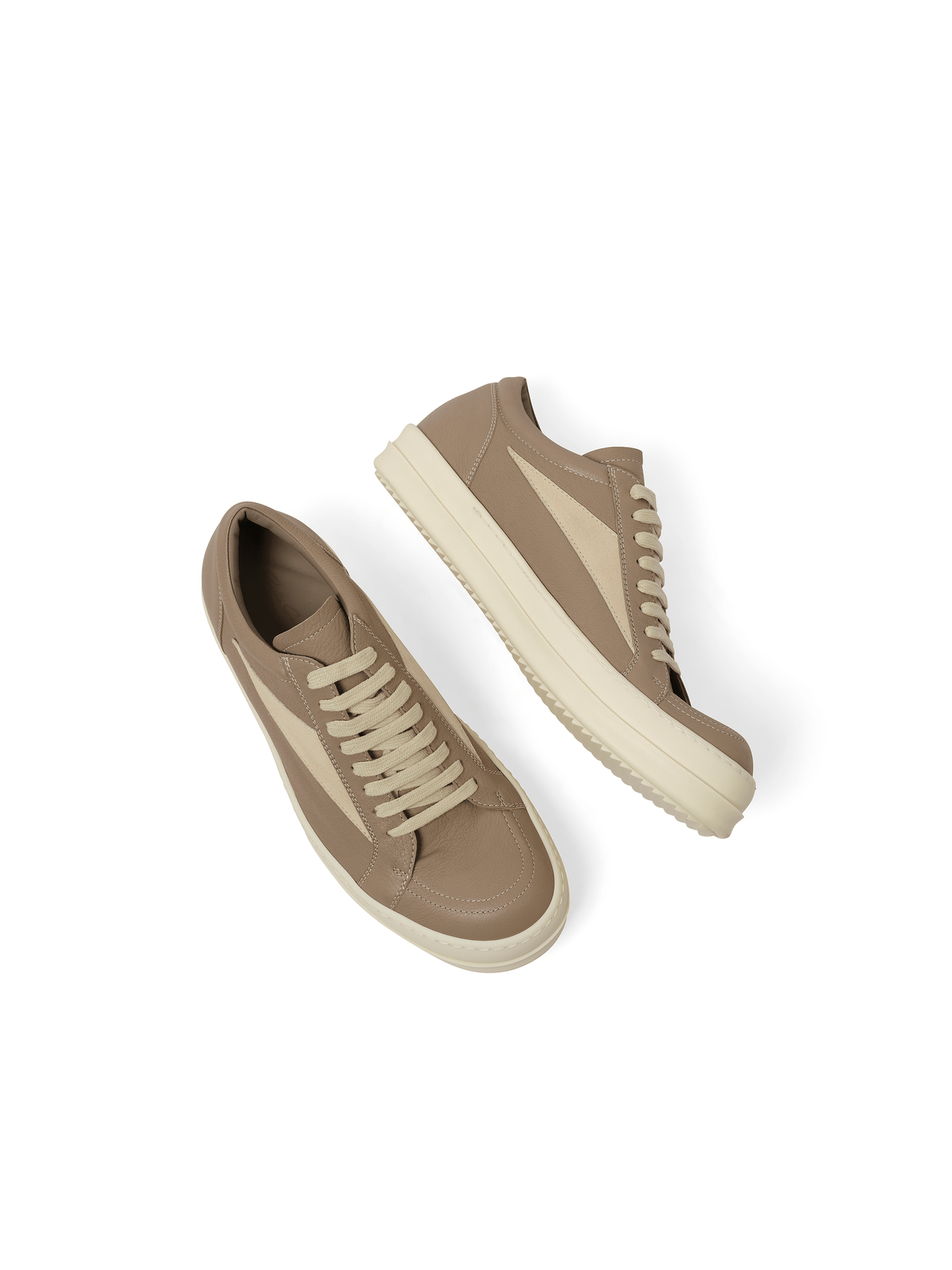 Rick Owens Vintage Sneaks in Flesh/Milk/Milk