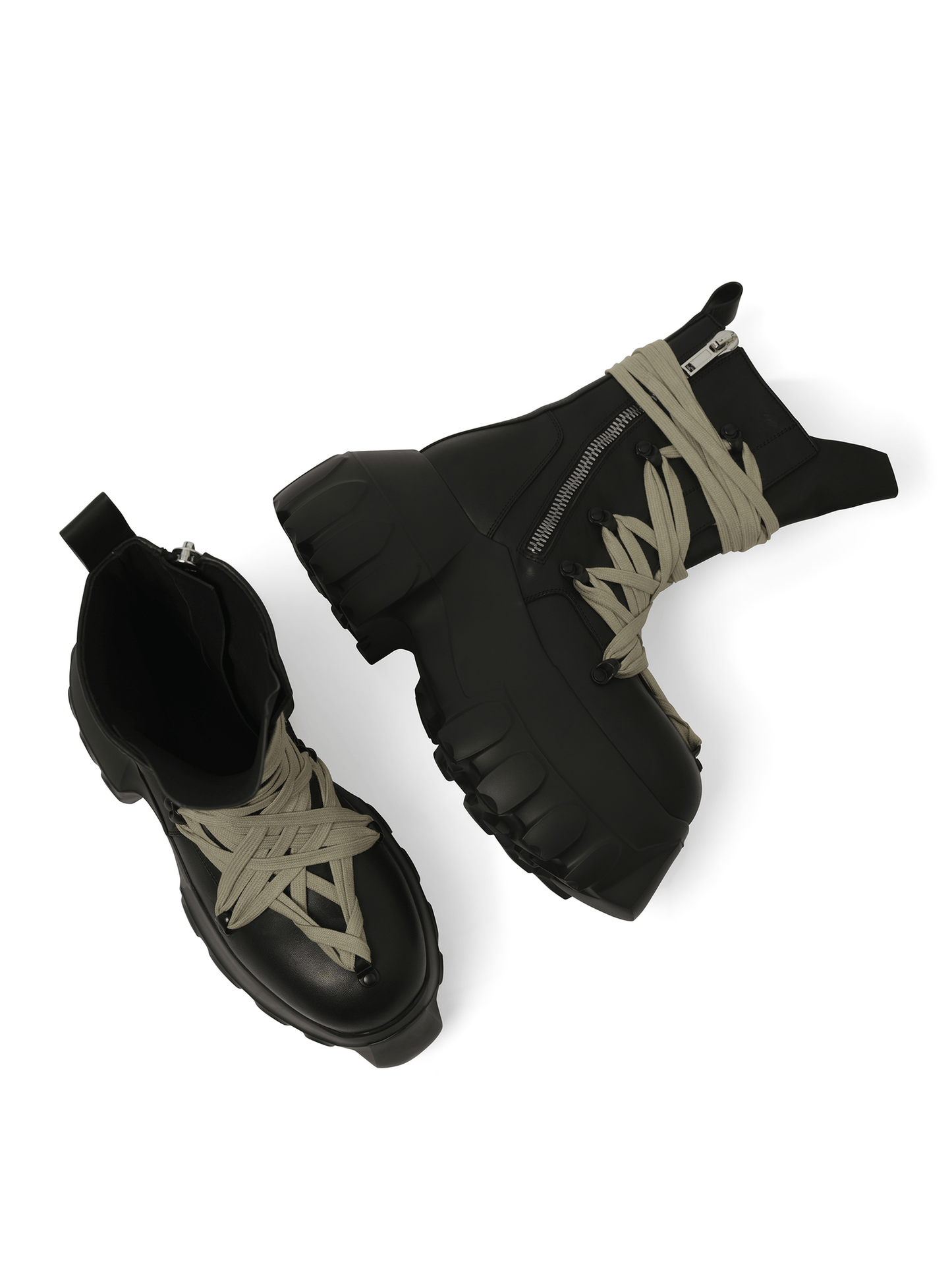 Rick Owens Megalaced Mega Tractor in Black