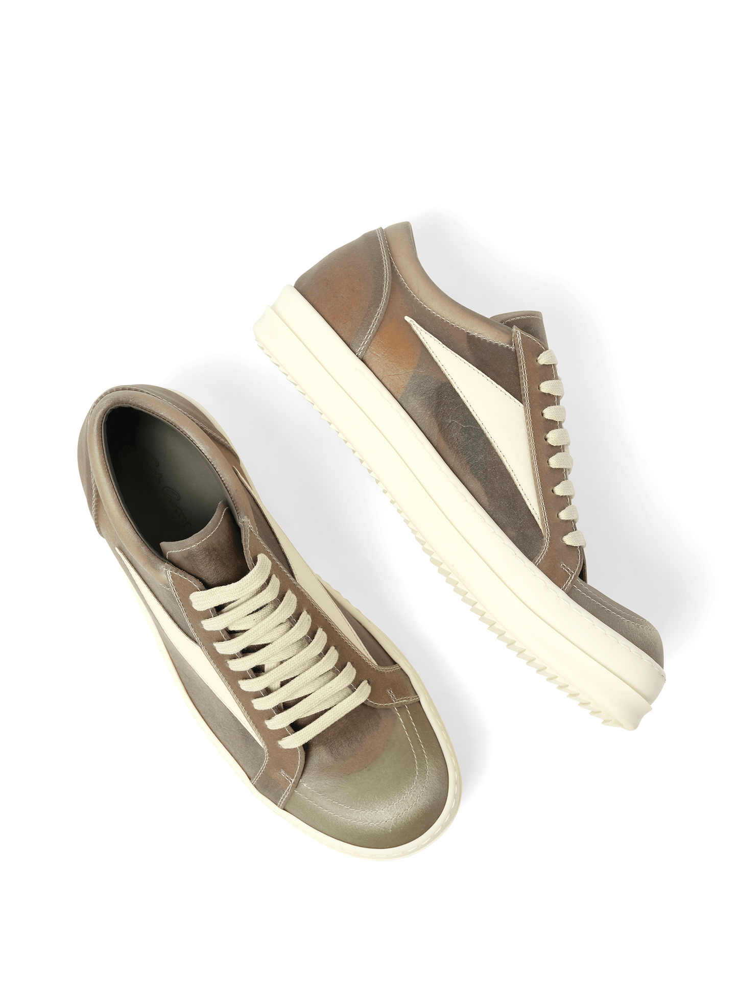 Rick Owens Vintage Transparent Sneaks in Dust/Milk