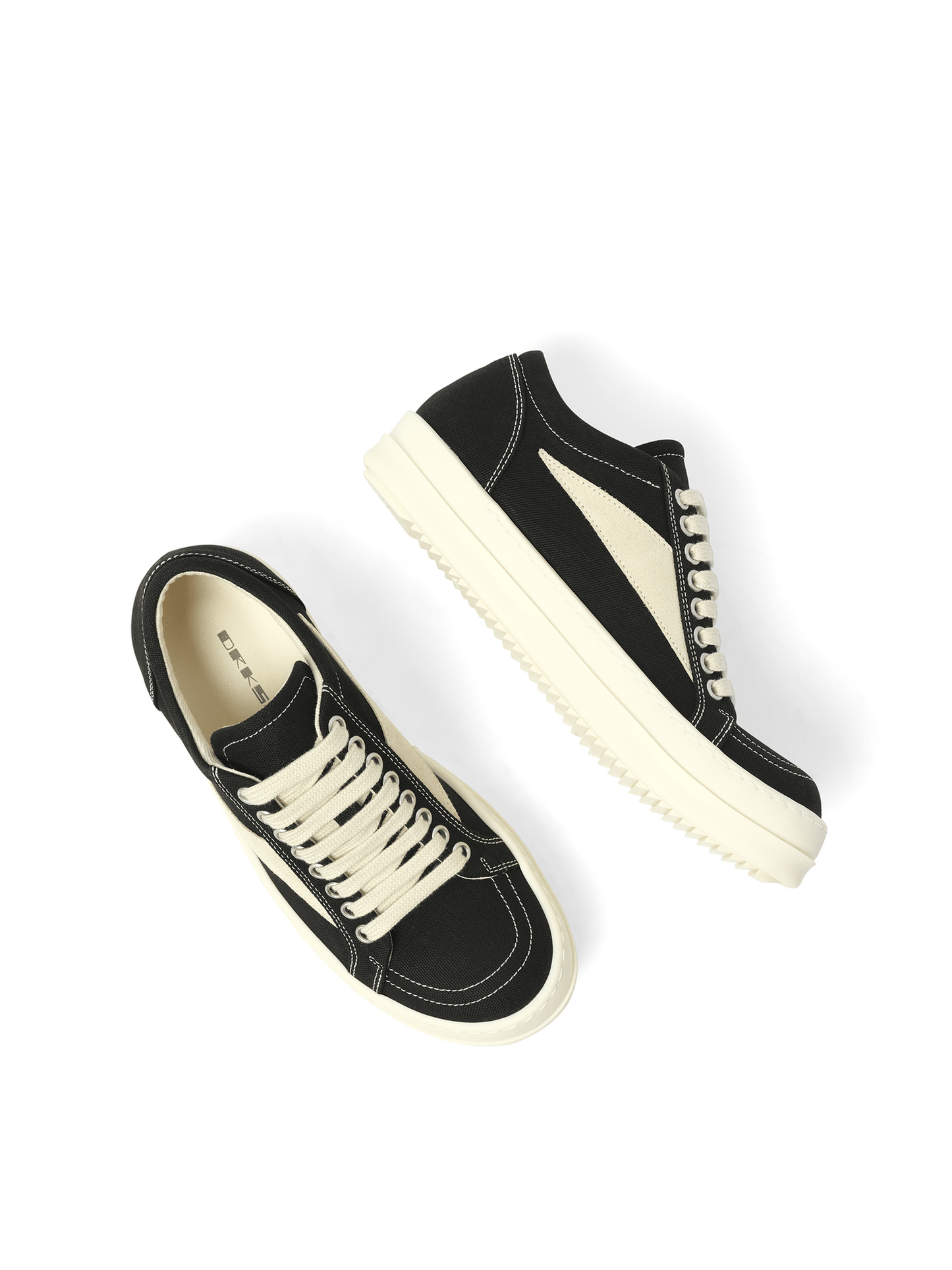 Rick Owens Drkshdw DRKSHDW Vintage Sneaks in Black/Milk