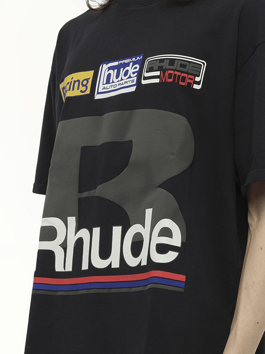Rhude Petrol Patch T-Shirt in Vintage Black